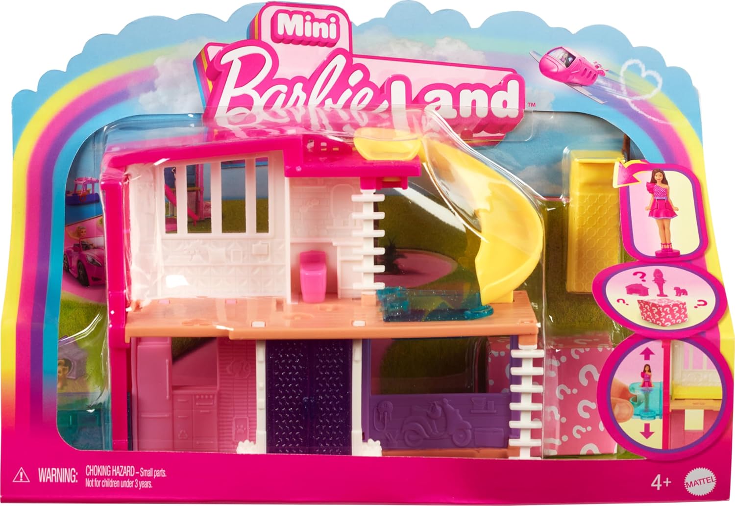 Mini BarbieLand Doll House Playset with 1.5-inch Doll - Barbie Dreamhouse HYF47 1