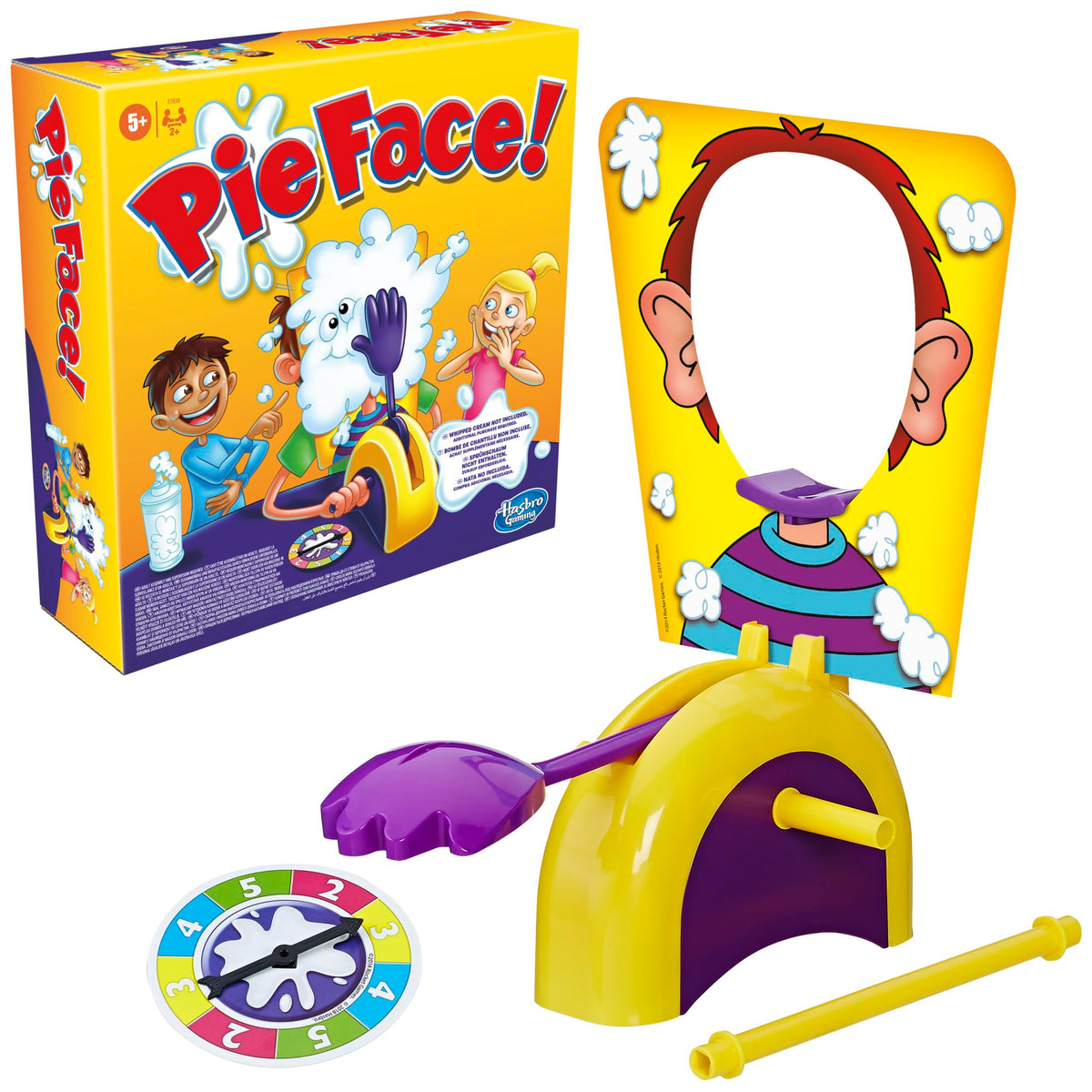 Hasbro Gaming Pie Face Whipped Cream Family Board Game - Ages 5+ | 2+ Players | Plastic