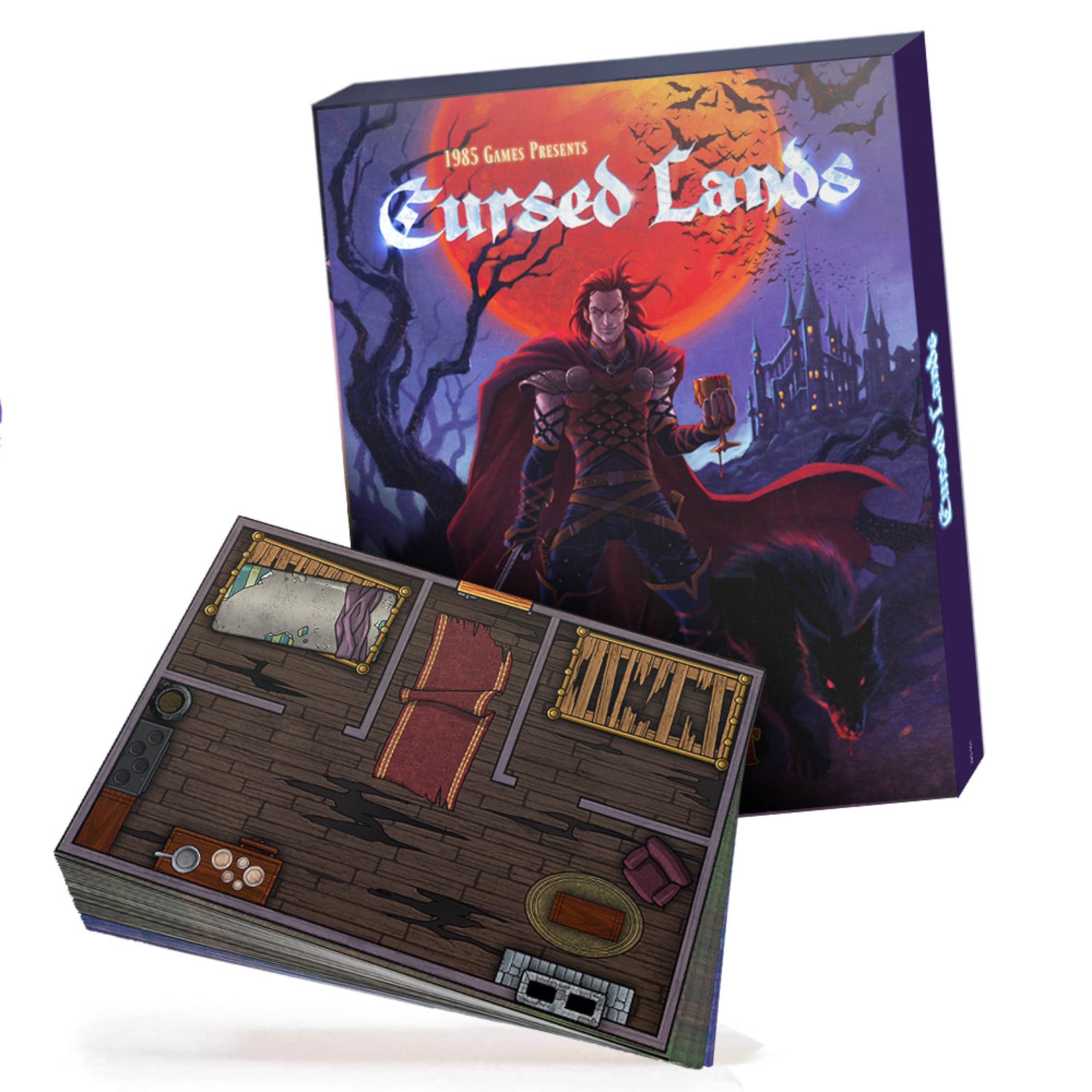 Dungeon Craft Cursed Lands Board Game - 1000+ Reversible Terrain Tiles for D&D Curse of Strahd 11