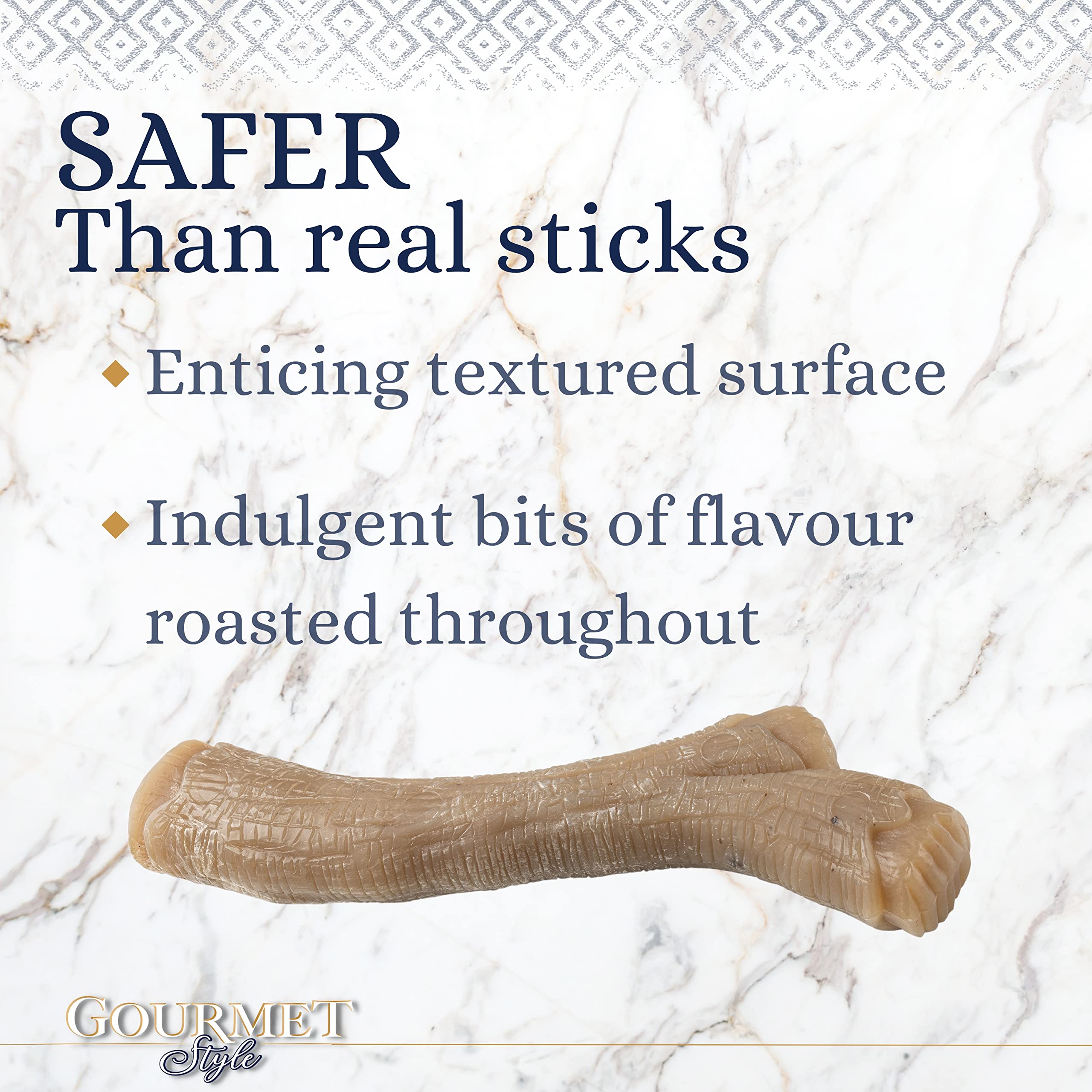 Nylabone Maximum Strength Gourmet Stick Chew Toy - Peanut Butter Flavor | Durable Nylon | Medium Dogs 5