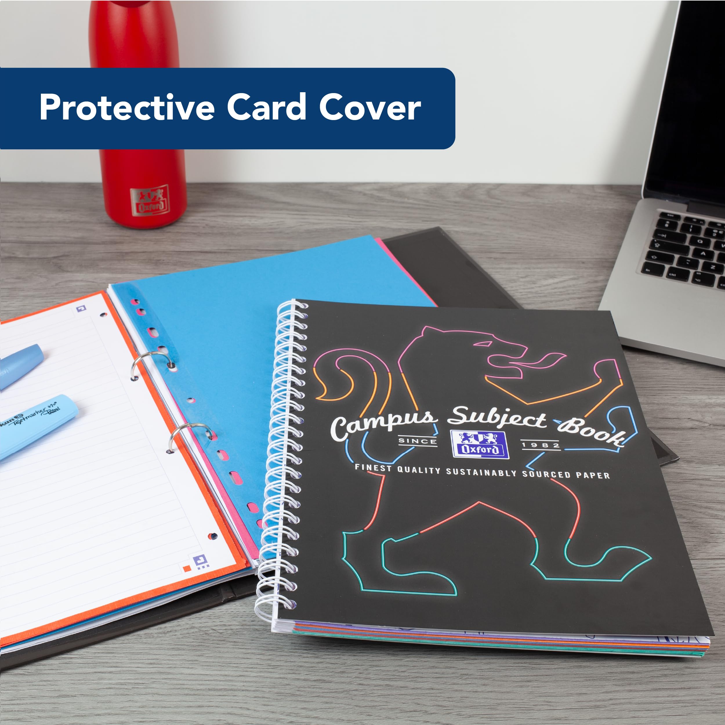Oxford Campus A4 Subject Notebook - Digital Dividers | Wirebound | 160 Pages