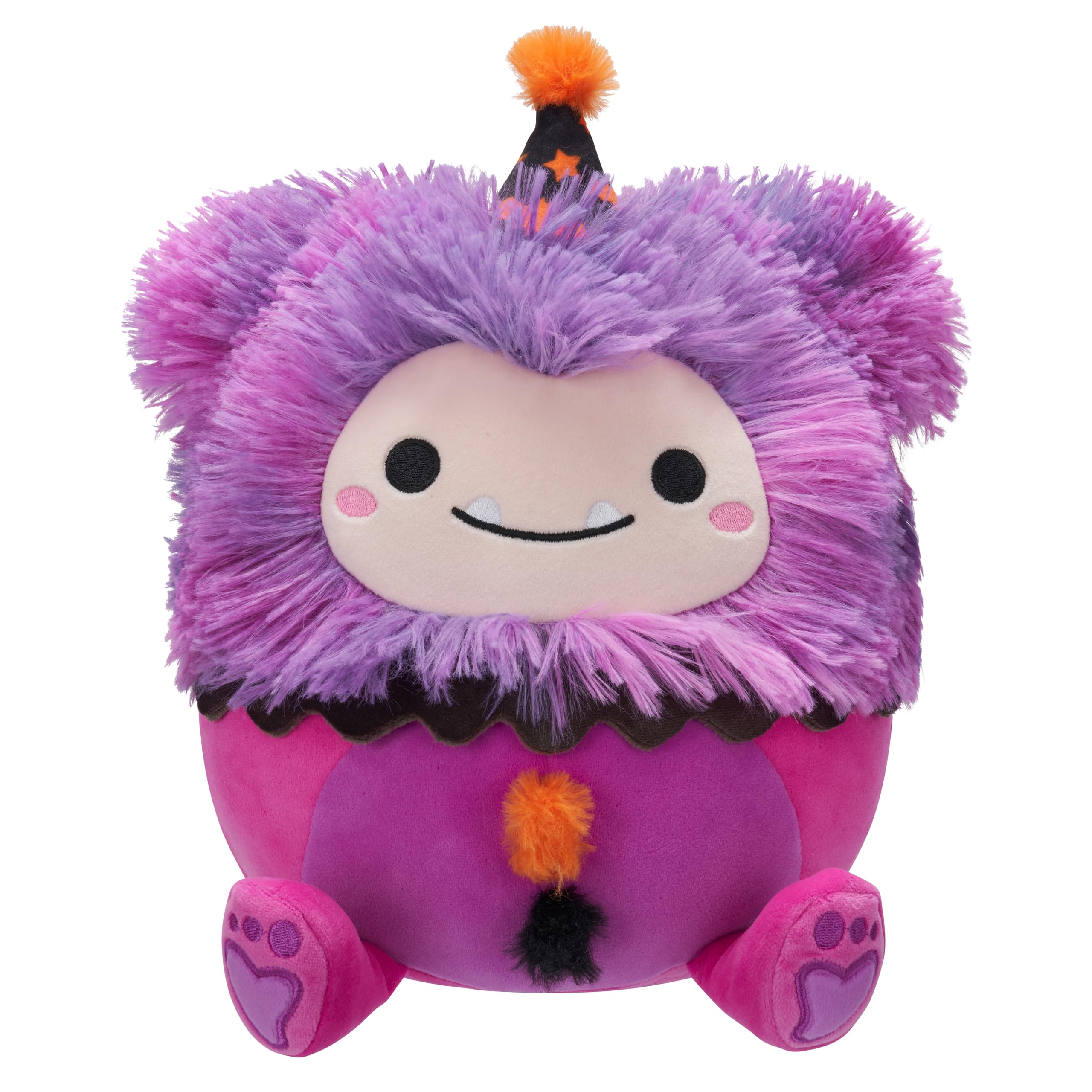 Squishmallows 7.5-Inch Woxie the Magenta Bigfoot in Clown Costume Halloween Plush - Soft Stuffed Animal for Kids 1