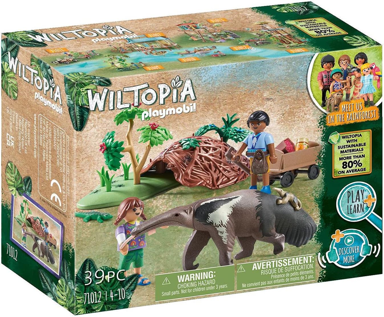Playmobil 71012 Wiltopia Anteater Care Playset - 39-Piece Animal Rescue Toy for Kids 1