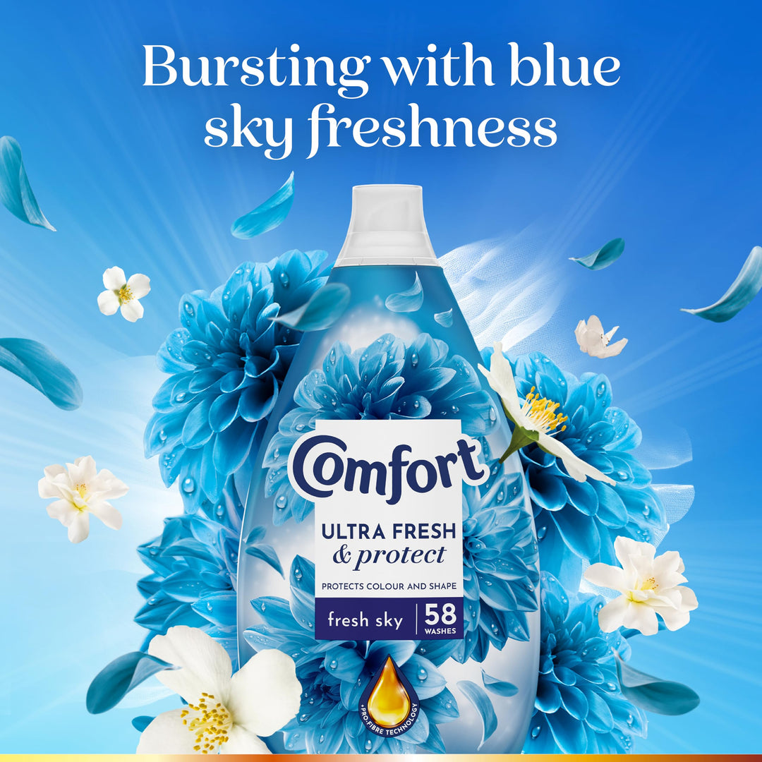 Comfort Ultra Fresh & Protect Fresh Sky Fabric Conditioner - Liquid Fabric Softener