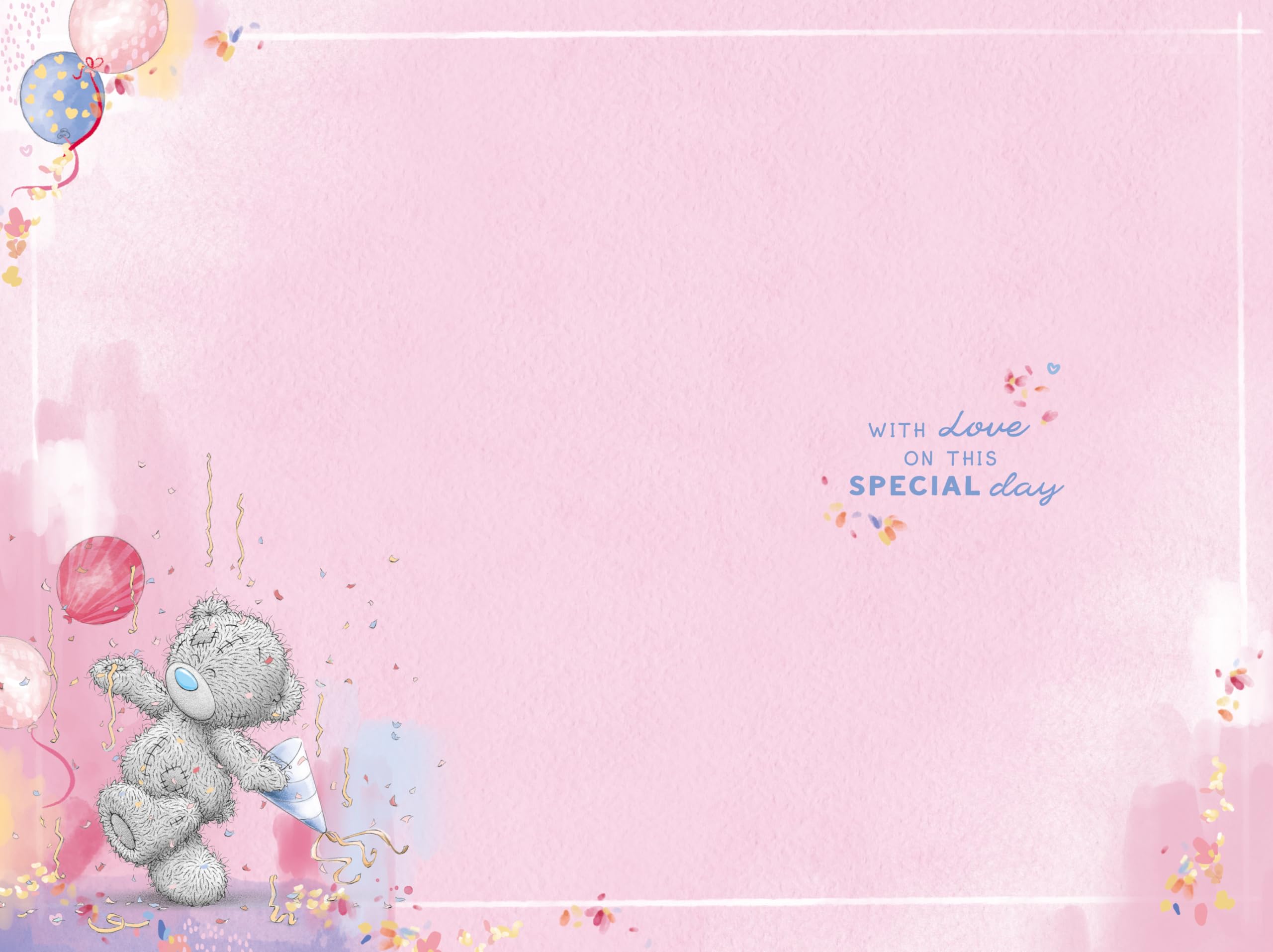 Me To You Tatty Teddy Luxury Gold Embellished 21st Birthday Card | 6 x 9 Inches