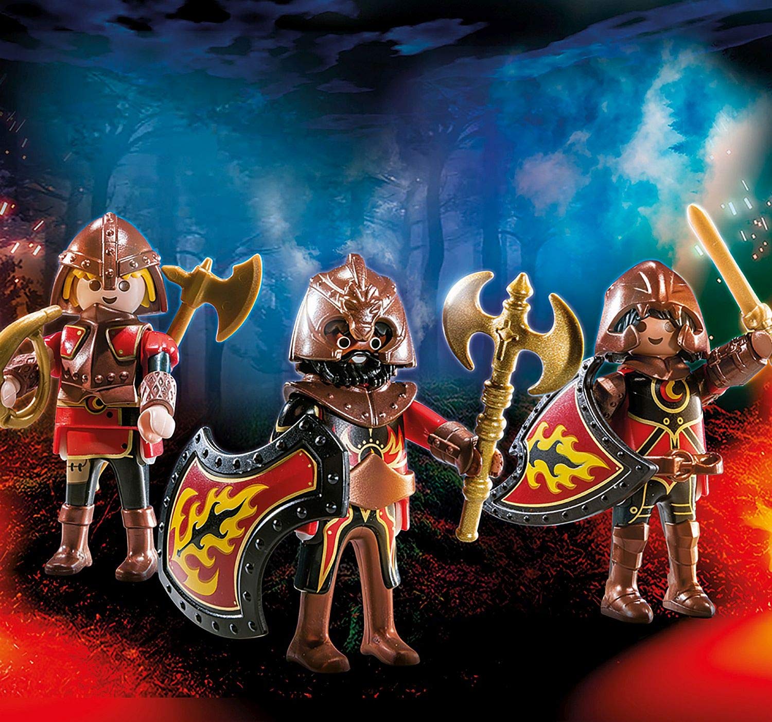 PLAYMOBIL Burnham Raiders 3 Figure Set - Knight Action Figures for Ages 4+ 2
