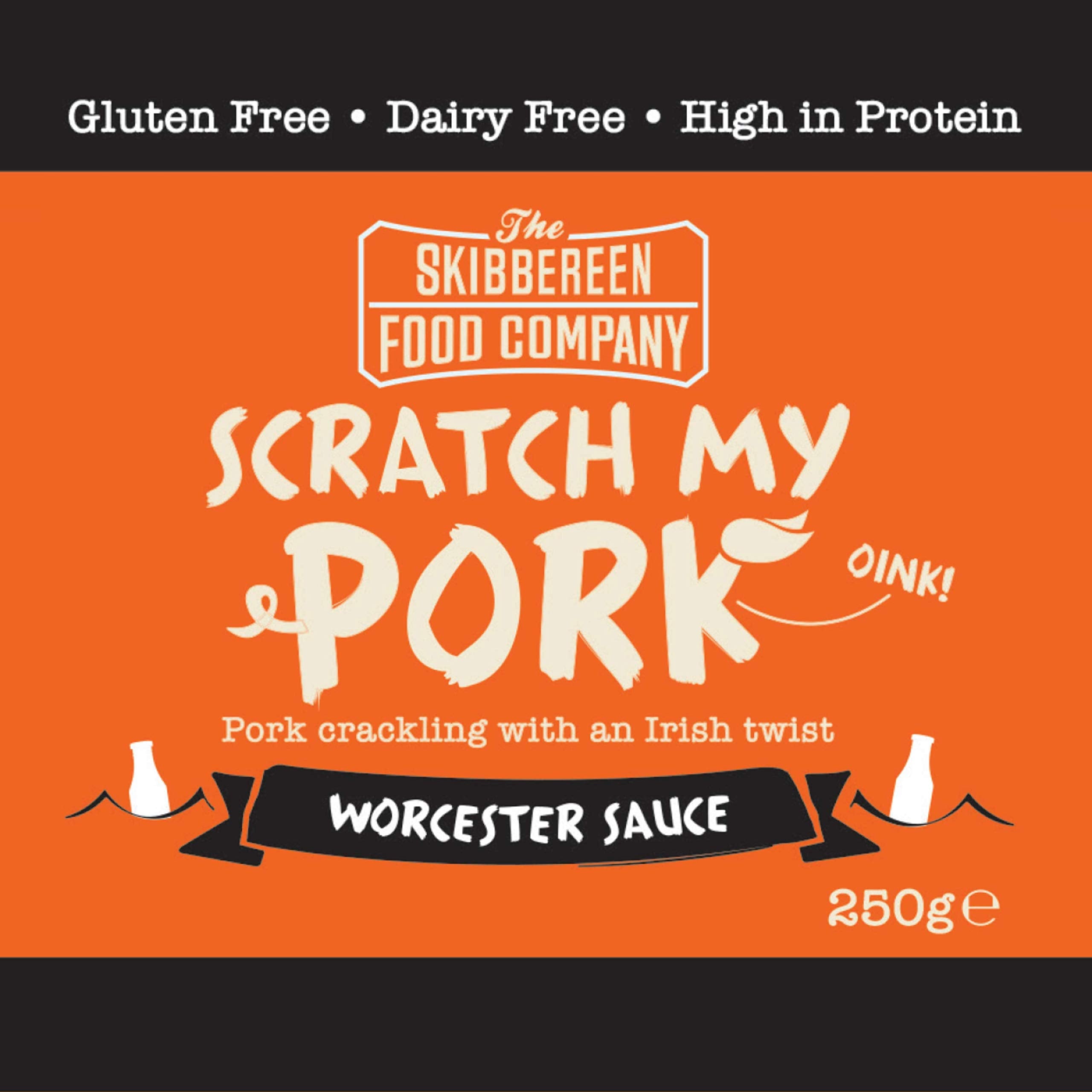 The Skibbereen Food Company Worcester Sauce Pork Crackling - Gluten Free, Keto Friendly, 250g Bulk Bag 5