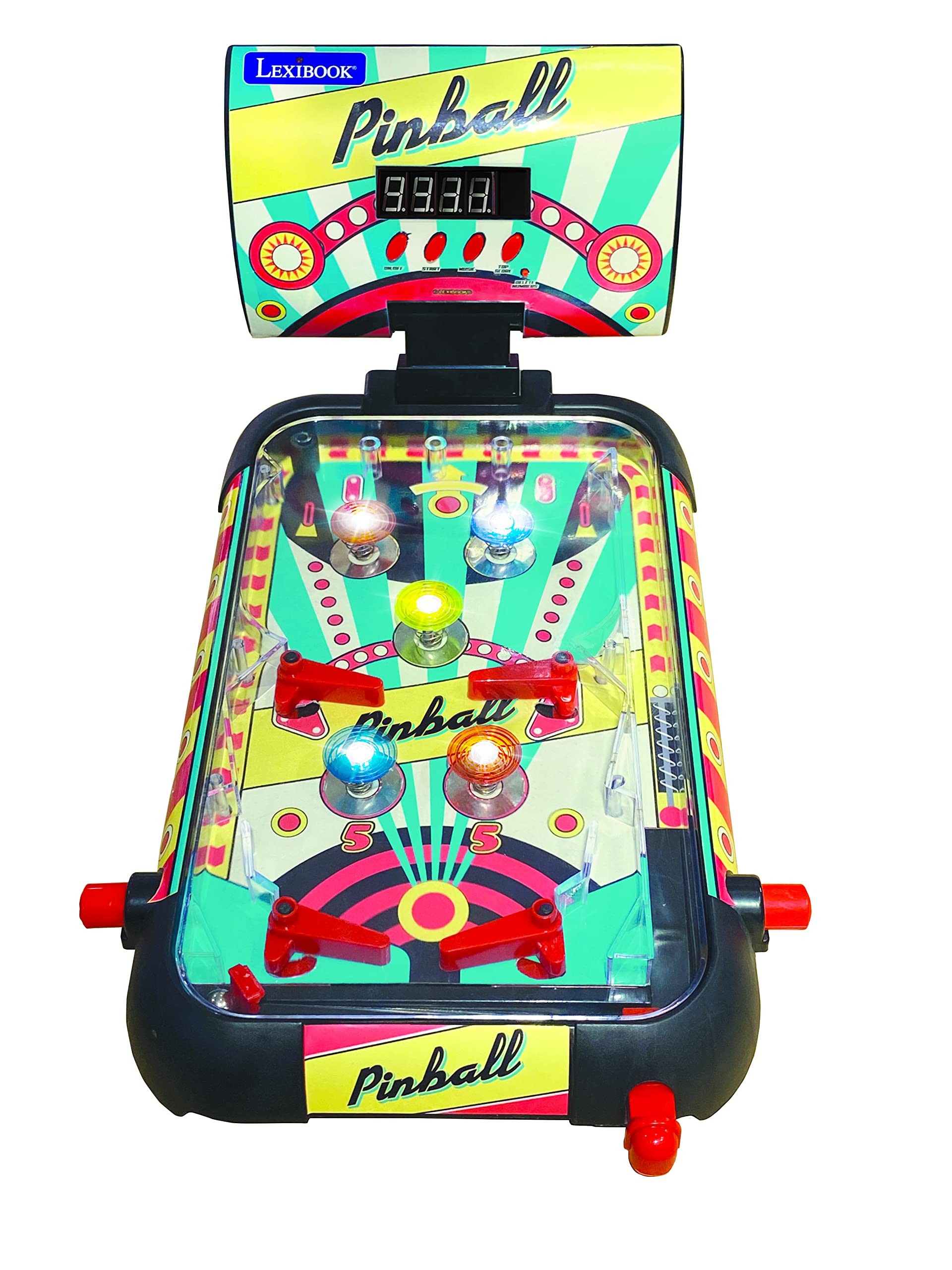 Lexibook Electronic Table Pinball Game with LCD Screen and Sound Effects JG610 2