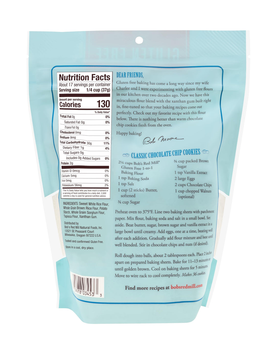 Bob's Red Mill - Gluten Free 1 to 1 Baking Flour, 624g Pouch