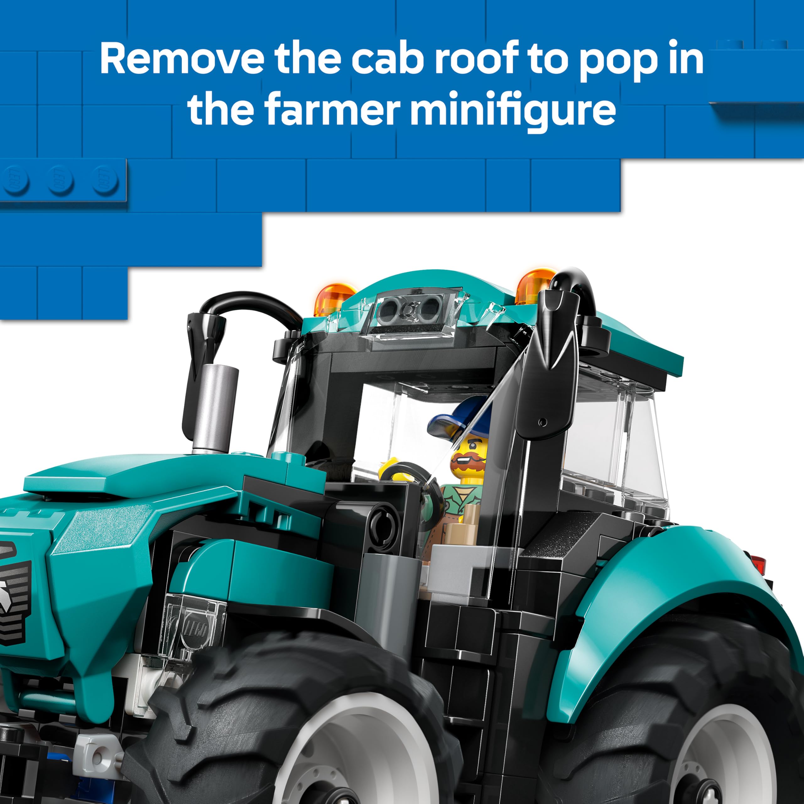 LEGO City Tractor Toy Building Set 60498 | Ages 6+ | Farmer Minifigure Included 5