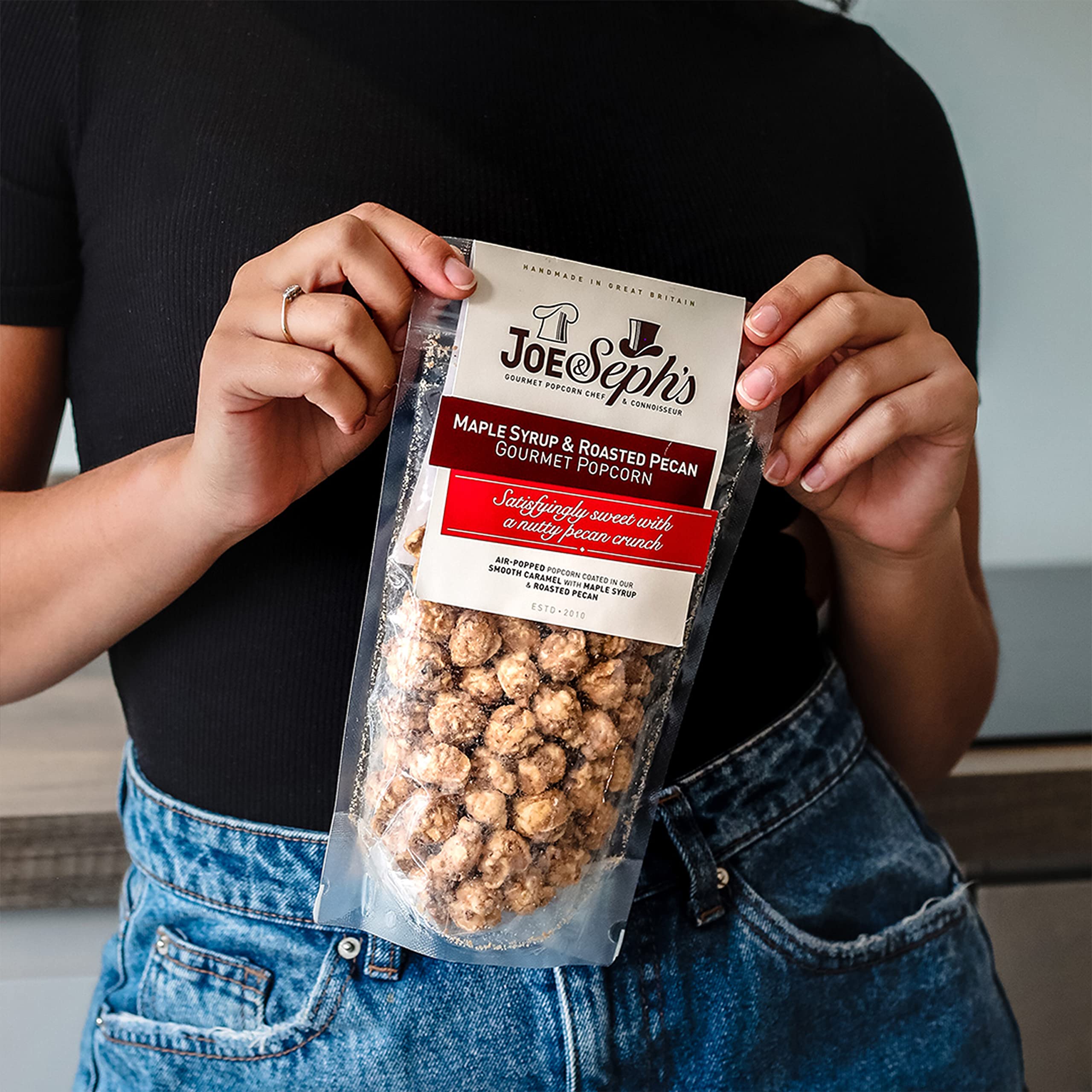 Joe & Seph's Maple Syrup & Roasted Pecan Gourmet Popcorn - 80g Air-Popped Snack | Gluten Free 5