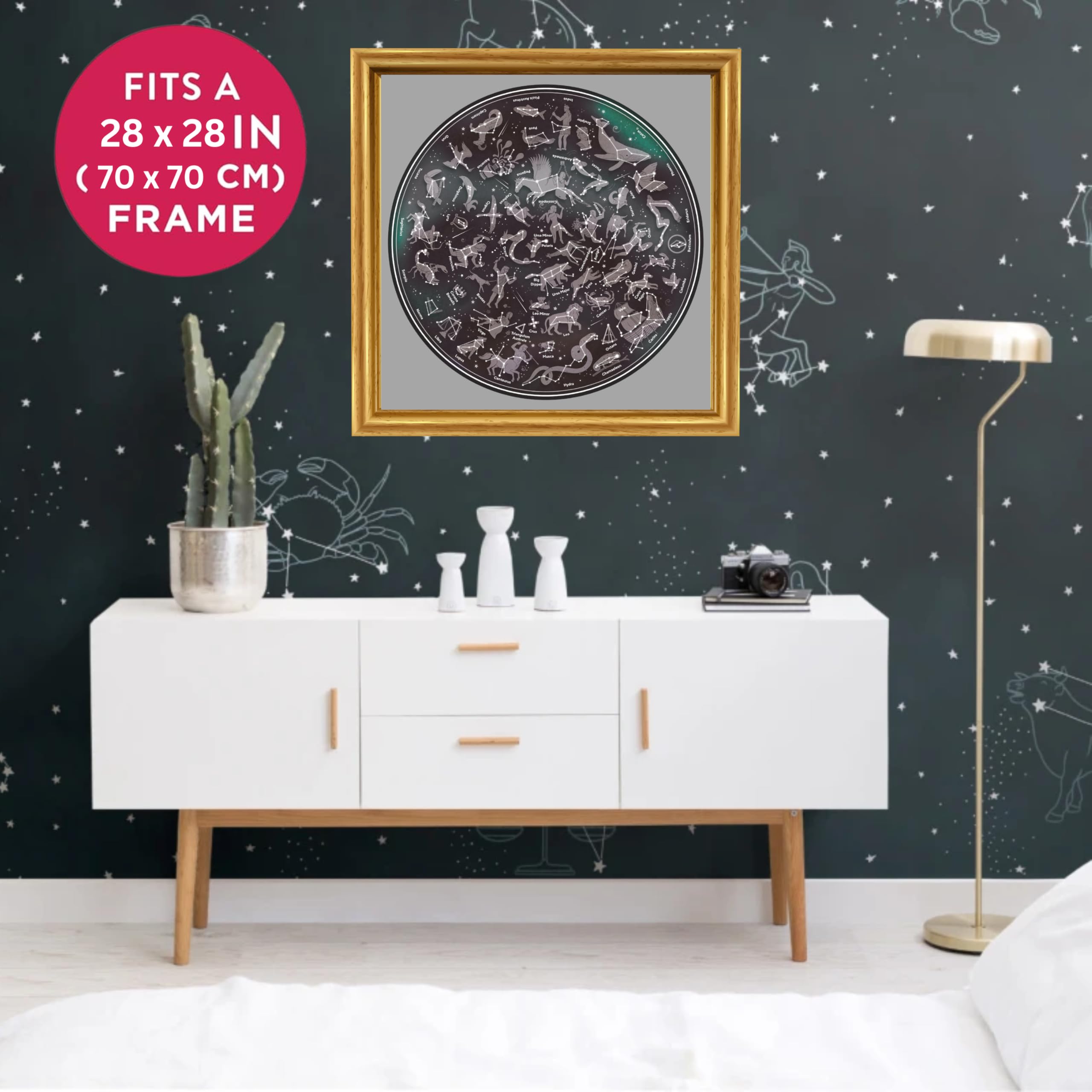 Ridley's Map of the Stars 1000-Piece Jigsaw Puzzle - Circular Astronomy Puzzle for Adults 8