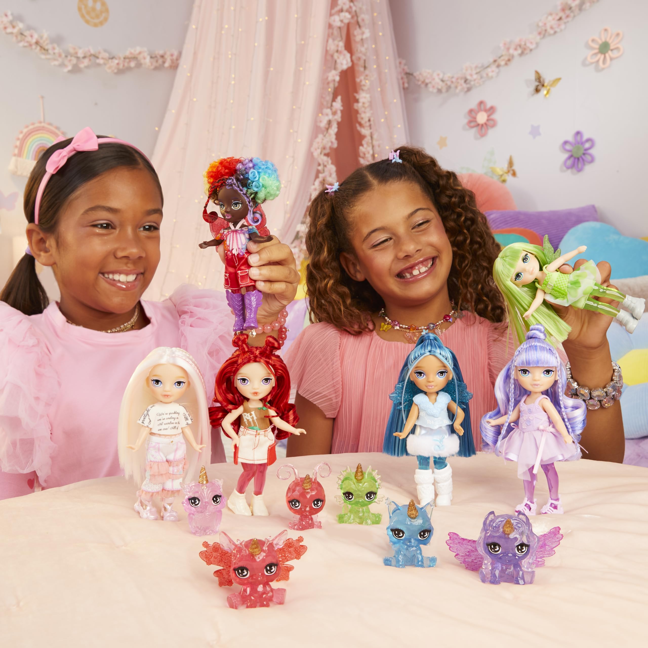 Rainbow High Littles Sapphire Fairy Doll - 14cm Posable, Interchangeable Wings | Fantasy Pet Included | Ages 4+ 7