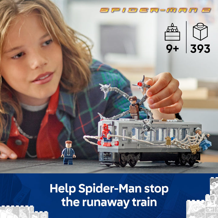 LEGO Marvel Spider-Man vs. Doc Ock Subway Train Scene - Building Playset for Ages 9+