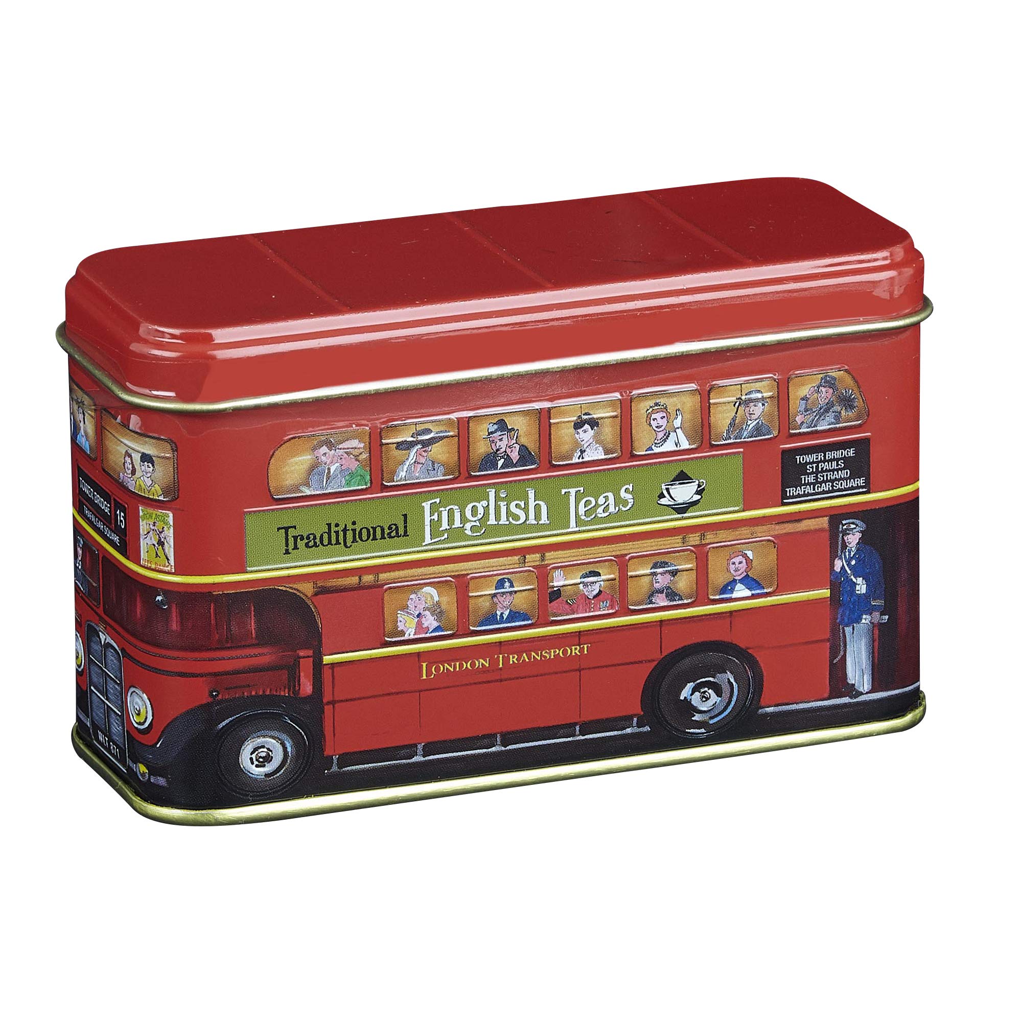 New English Teas London Bus Tea Caddy with 20 English Breakfast Teabags 1