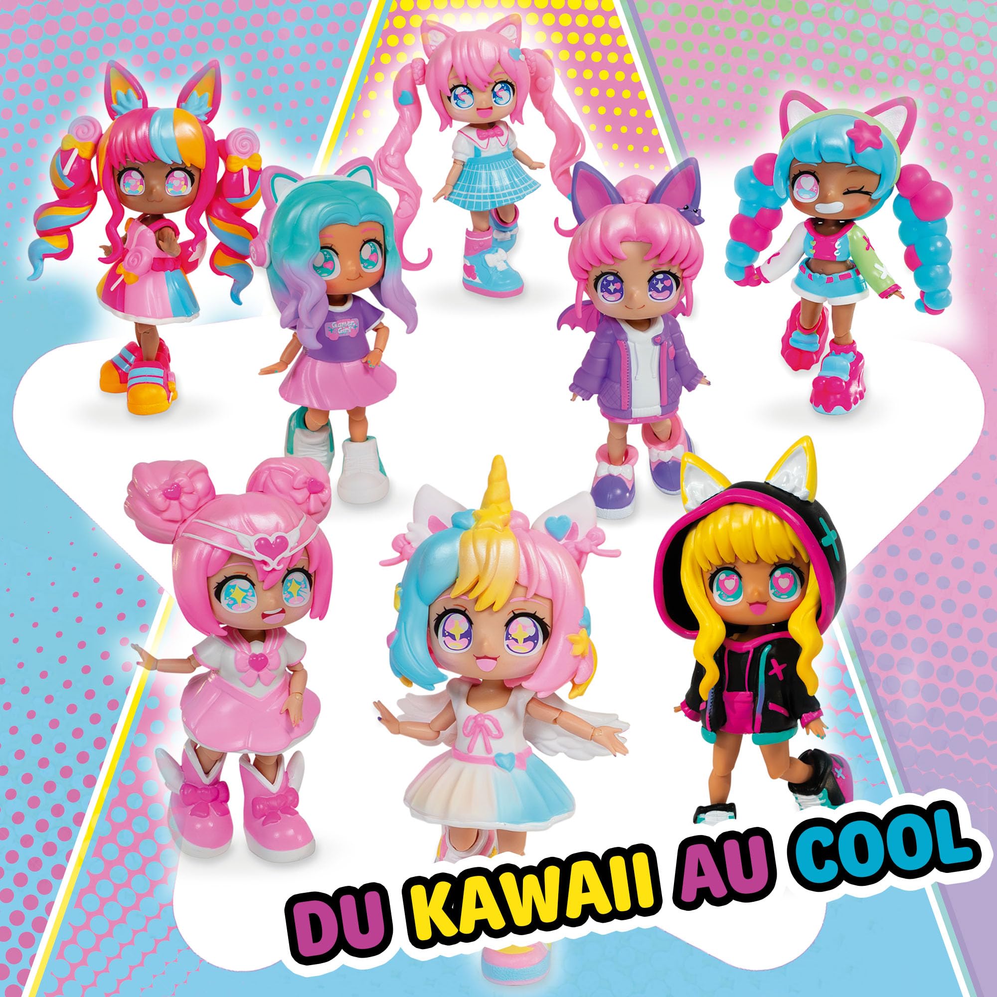 Animakii Fashion Dolls - Customisable Magical Girl & School Girl Style 5" 16