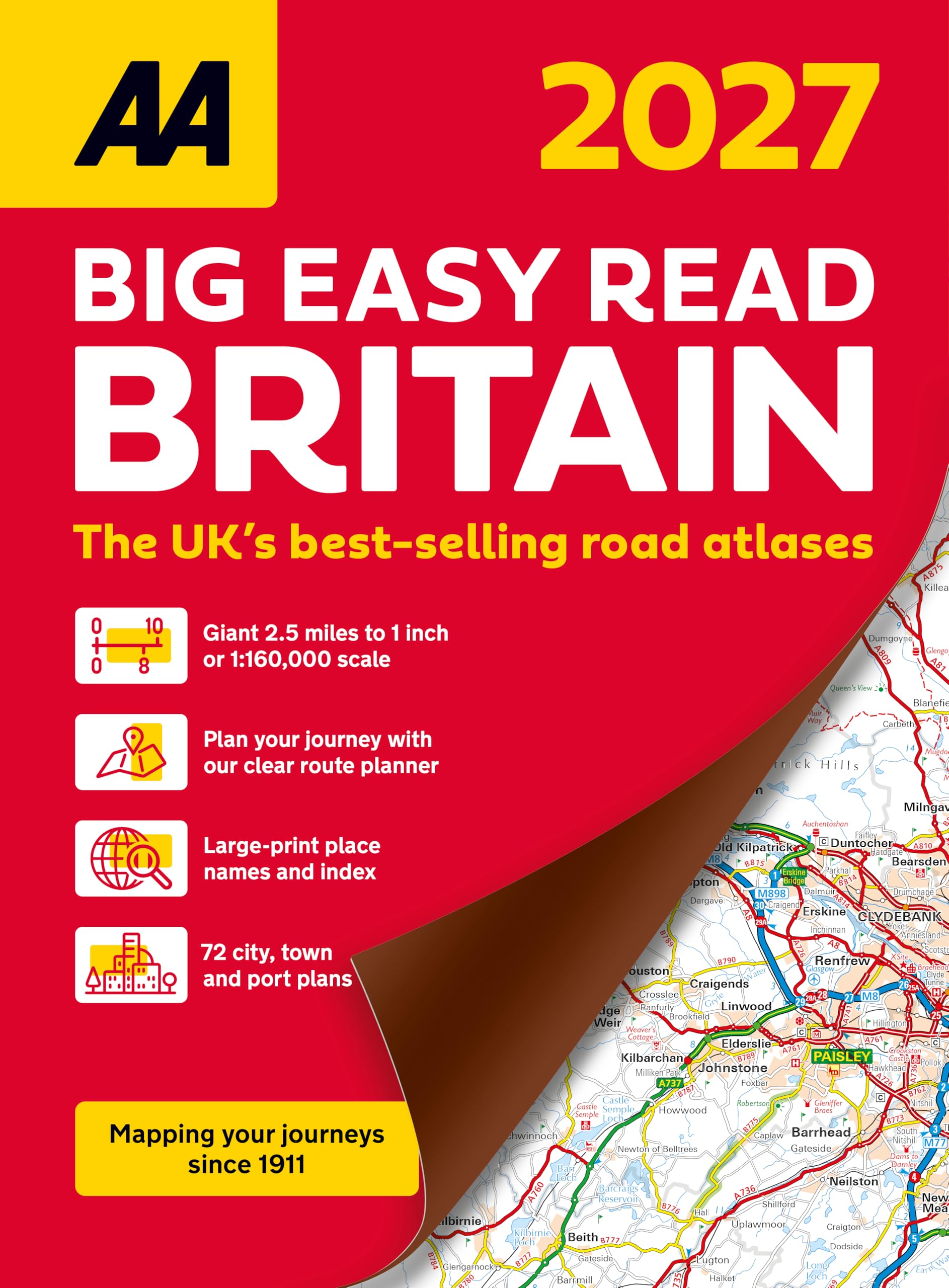AA Big Easy Read Atlas Britain 2027 Spiral Bound | Large Scale Mapping | A3 Format 1