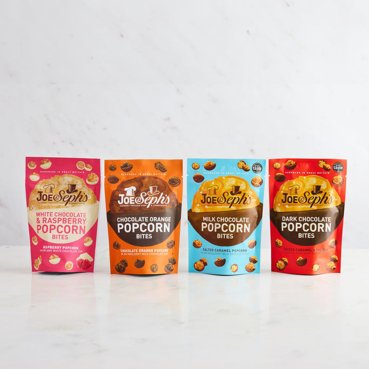 Joe & Seph's White Chocolate & Raspberry Popcorn Bites (63g)
