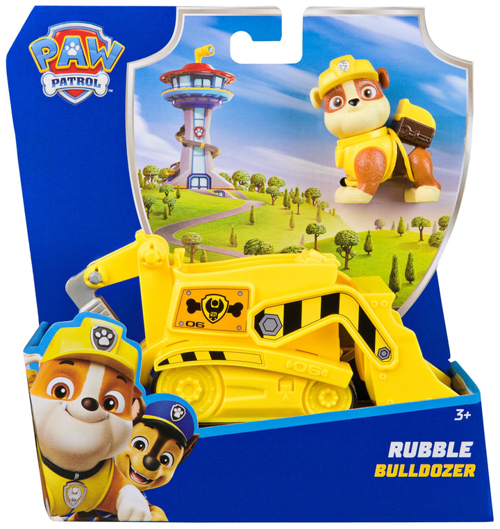 Paw Patrol Rubble's Bulldozer Toy Vehicle with Collectible Action Figure - Ages 3+