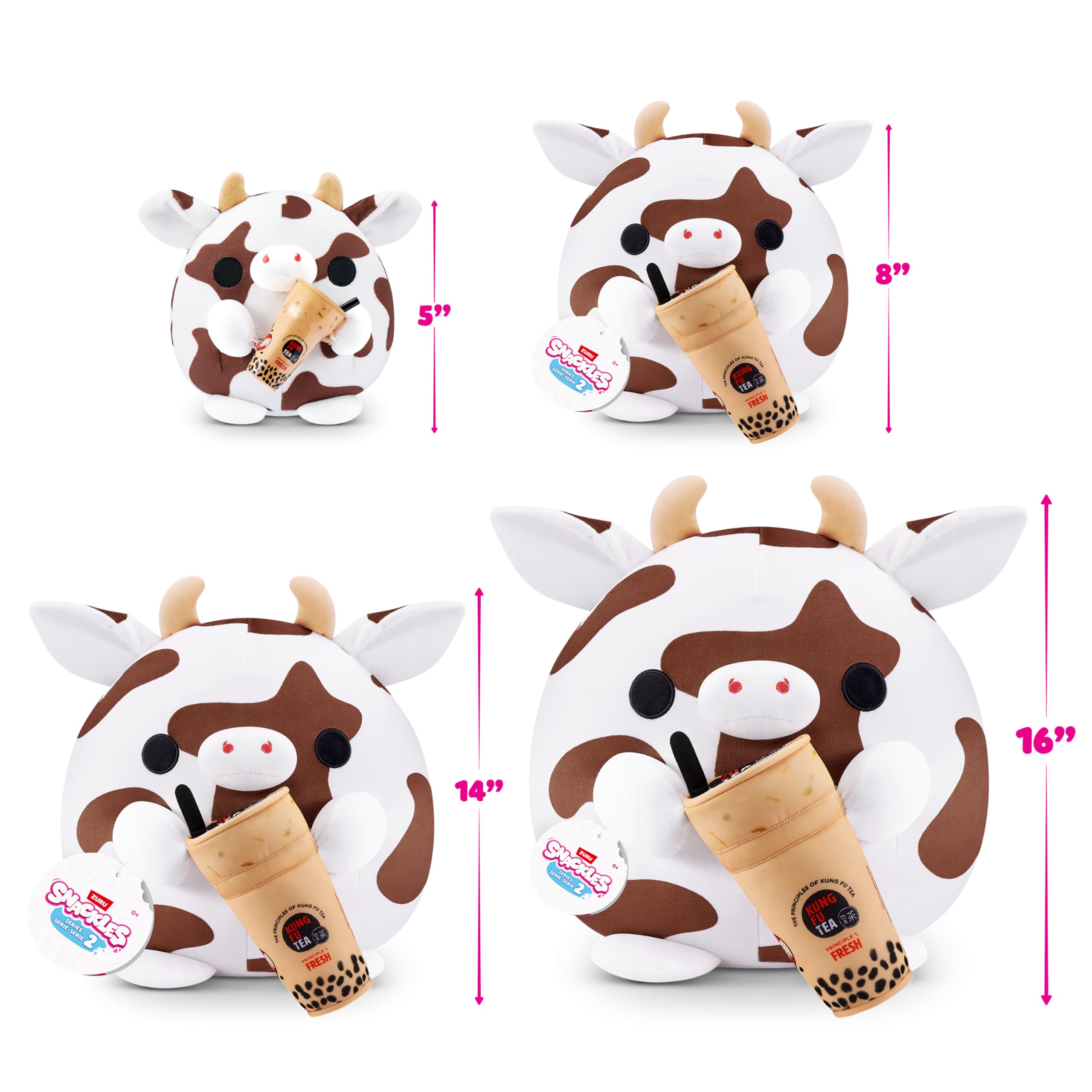 Snackles Series 2 Wave 2 - Cow Snack Swap 20 cm Super Soft Plush Collectible 5