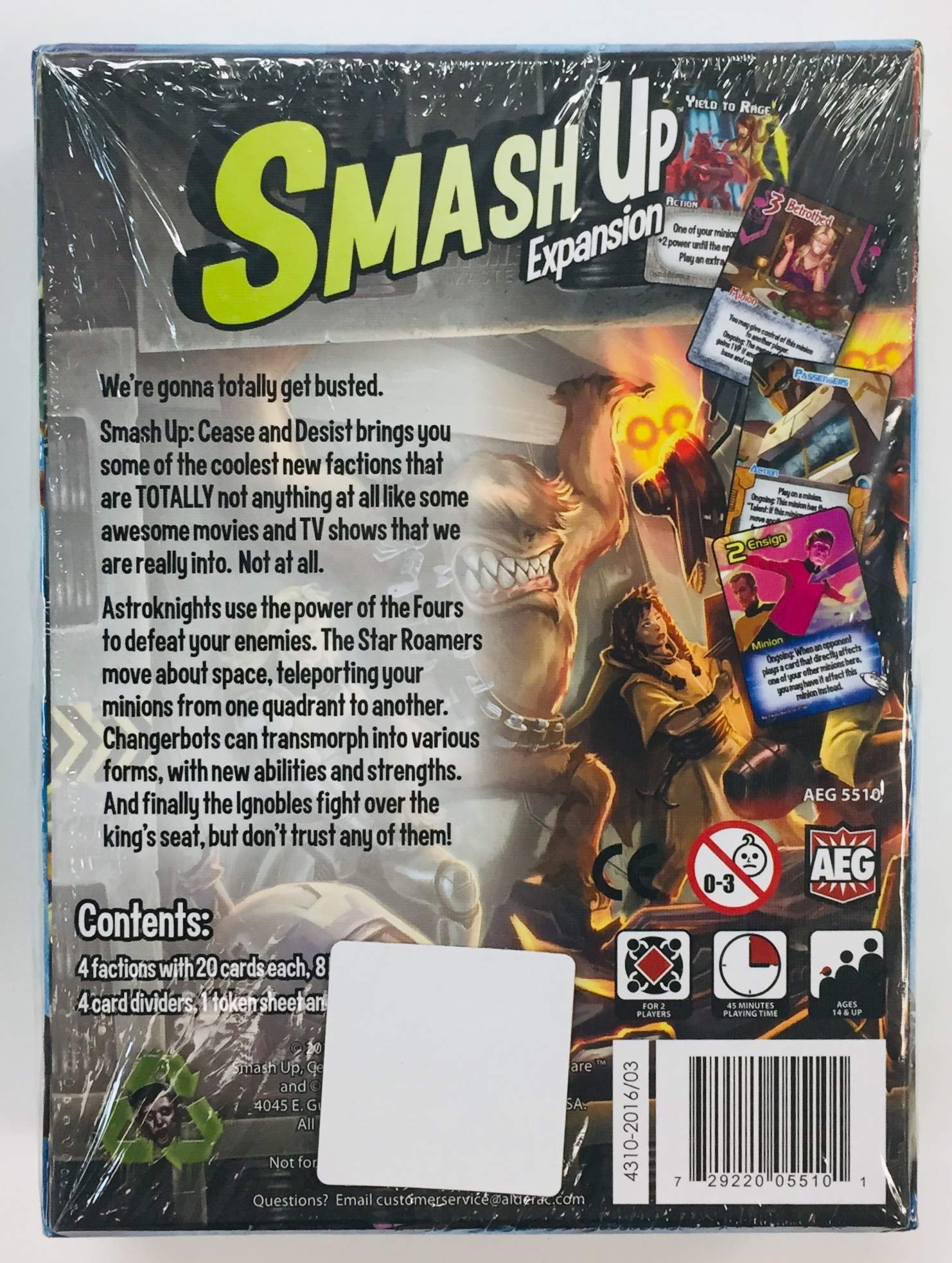 AEG Smash Up! Cease And Desist Standard Edition Card Game - Strategy, 4 Players, 45 Minutes 2