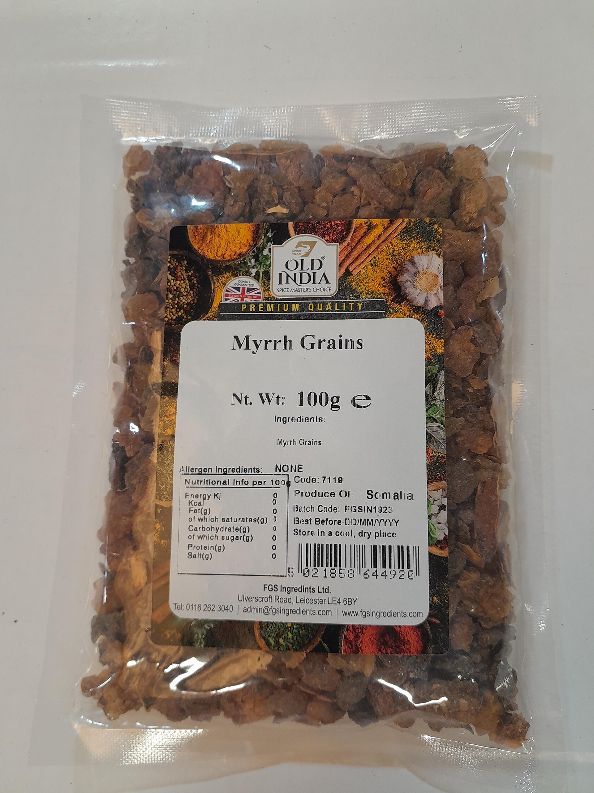 Old India Myrrh Grains 100g 2