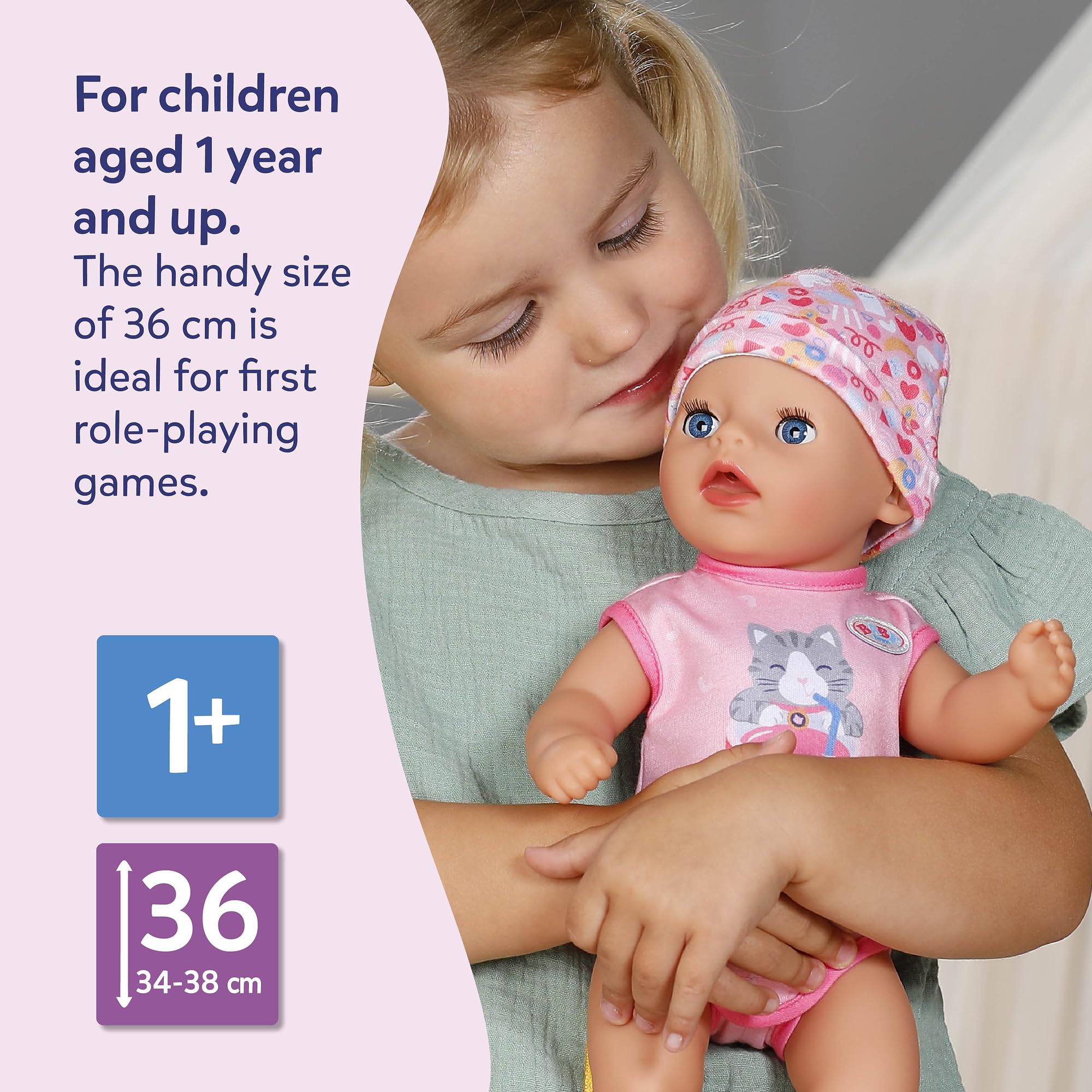 BABY born Lena Doll - 36 cm with 7 Mechanical Functions | Ages 1+ 6