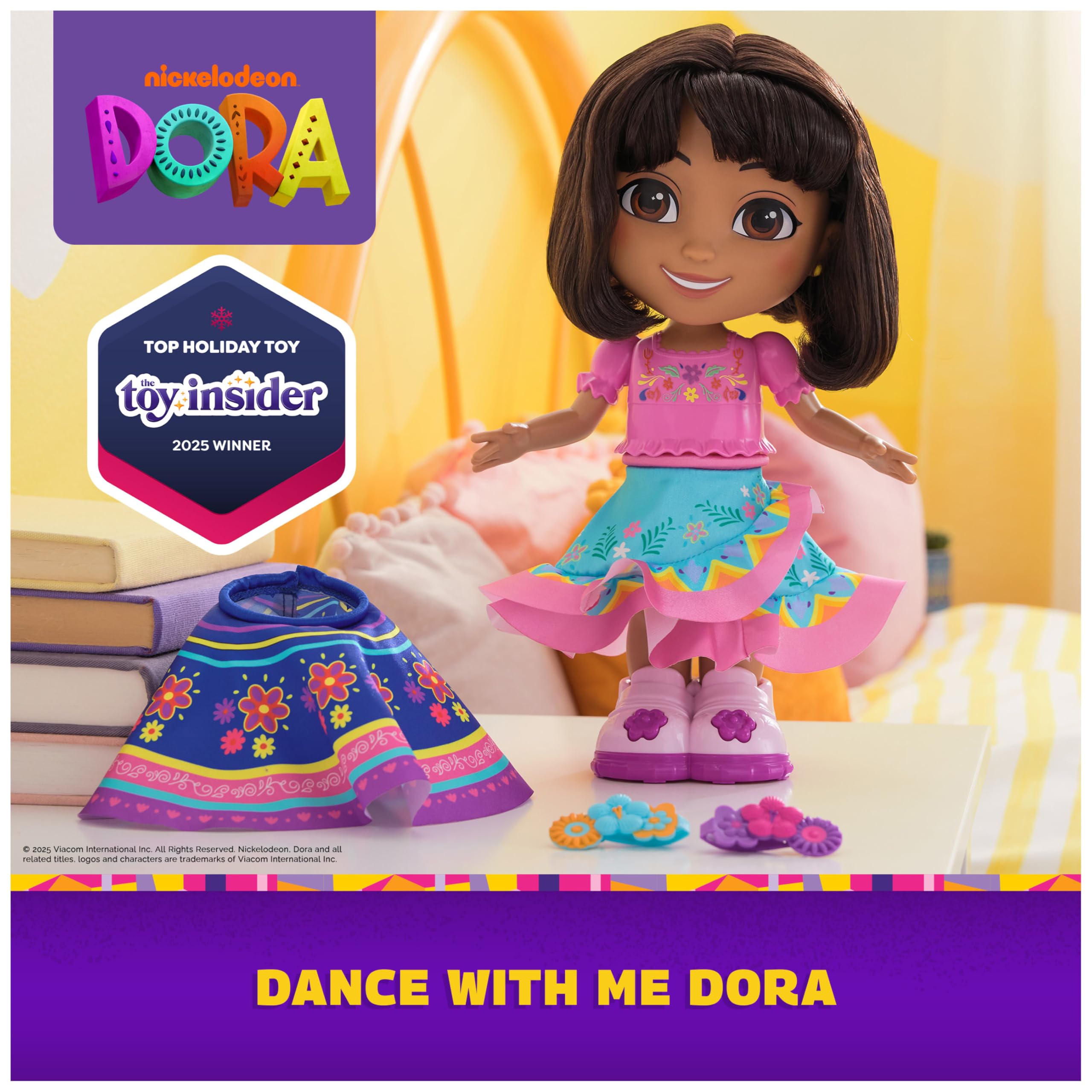 DORA Dance with Me Dora Interactive Dancing Doll | Bilingual | Ages 3+ | 13.97 in