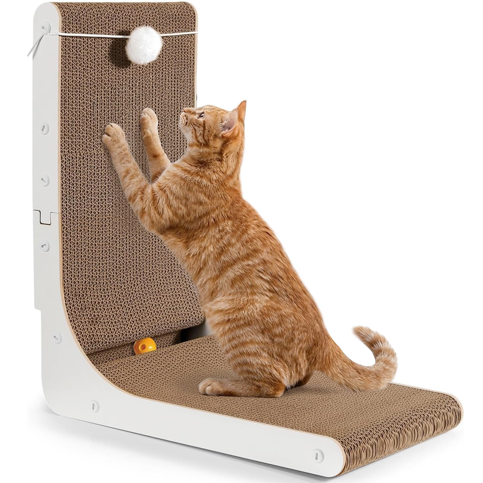 Gimars L-Shaped Cat Scratcher - Protect Furniture | 47cm | Cardboard