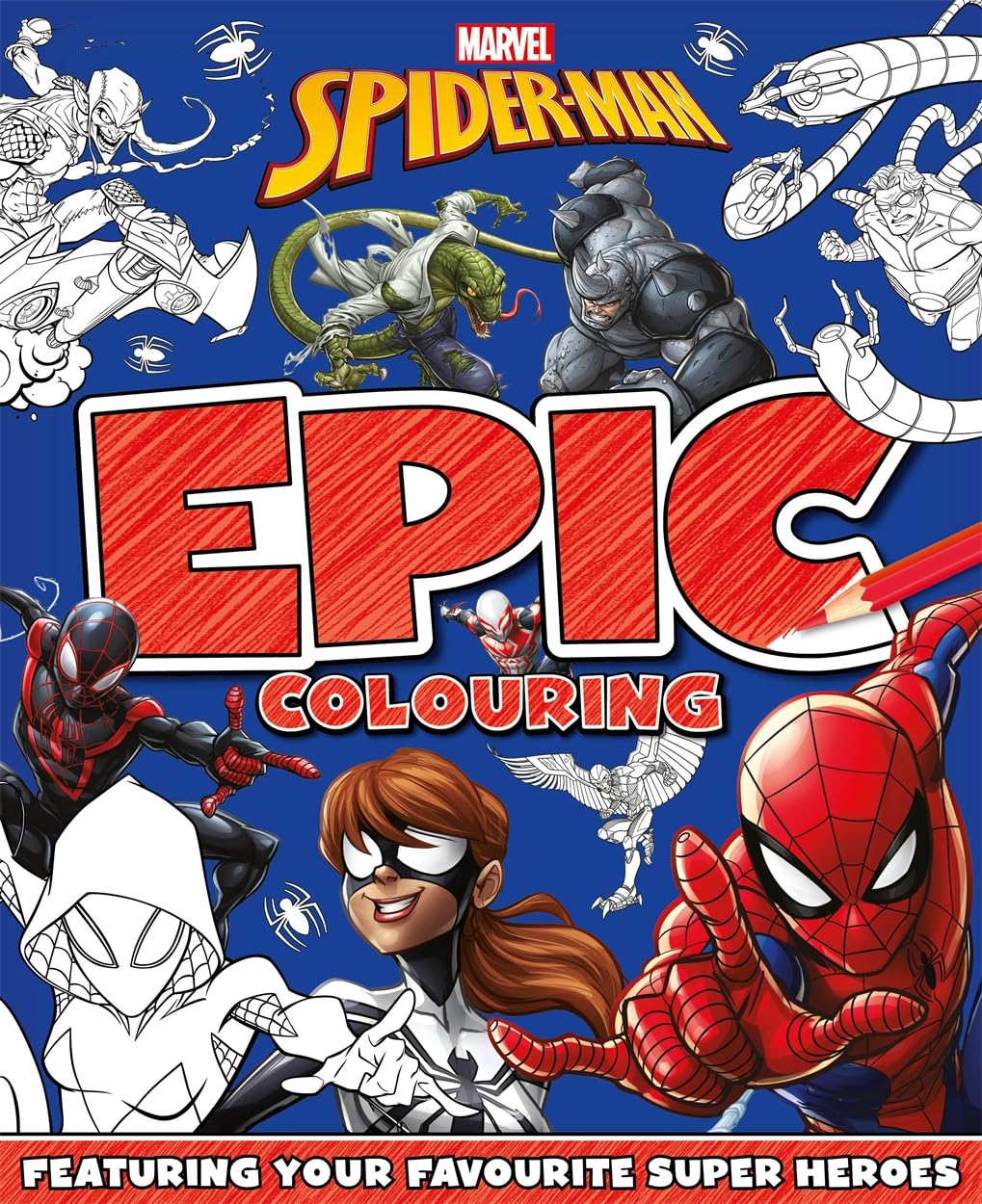 Autumn Marvel Spider-Man: Epic Colouring Book | Paperback | 64 Pages | Ages 4-6 1