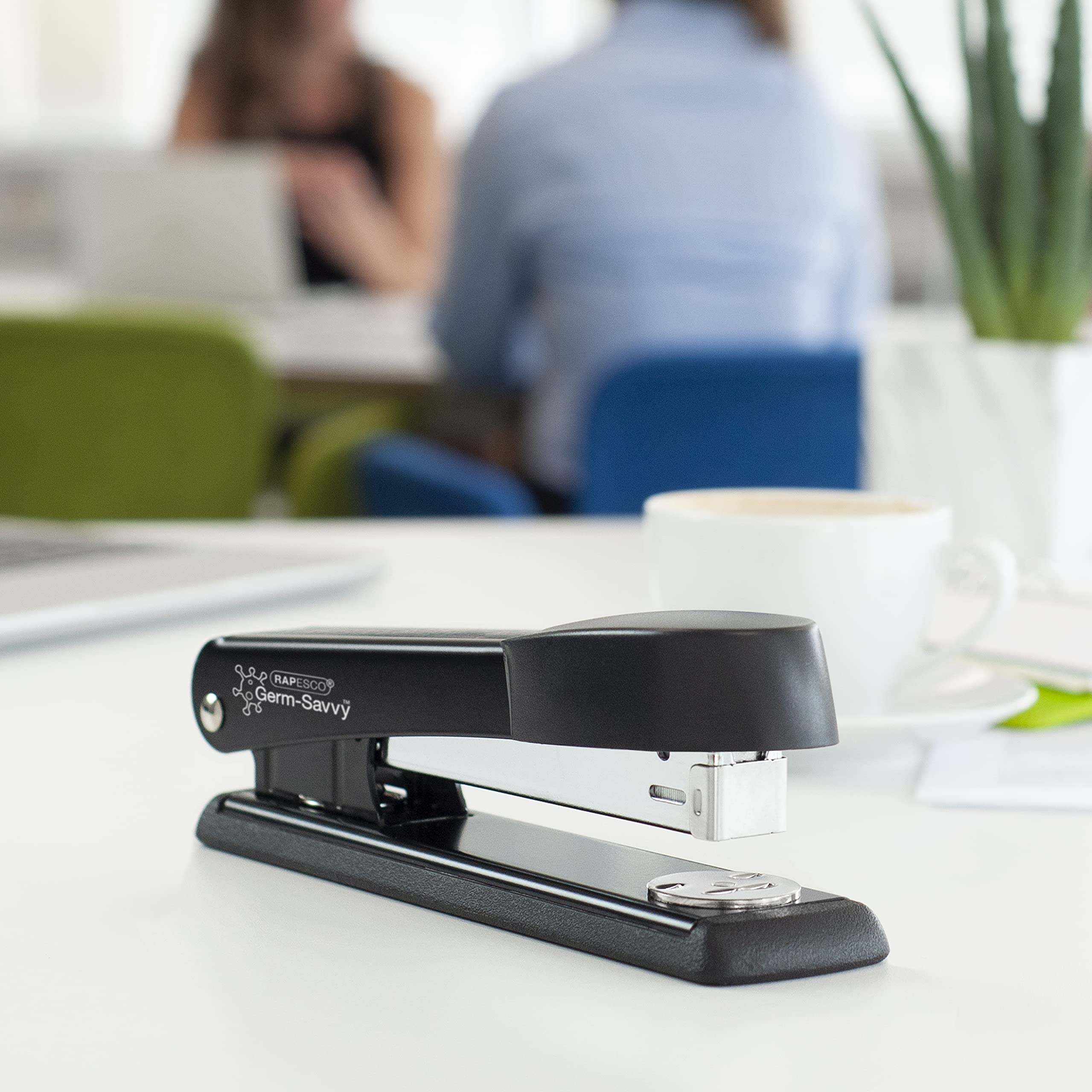 Rapesco 1602 Germ-Savvy Antibacterial Marlin Stapler, 25 Sheet Capacity and 6