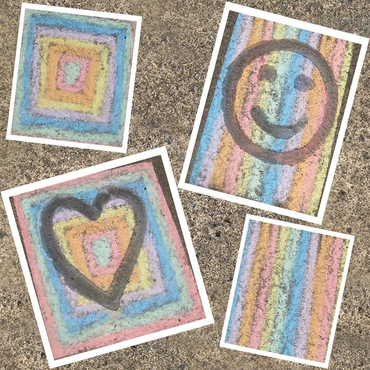 Bright Ideas PK20 10cm Giant Assorted Playground Chalk - Outdoor Creative Playset
