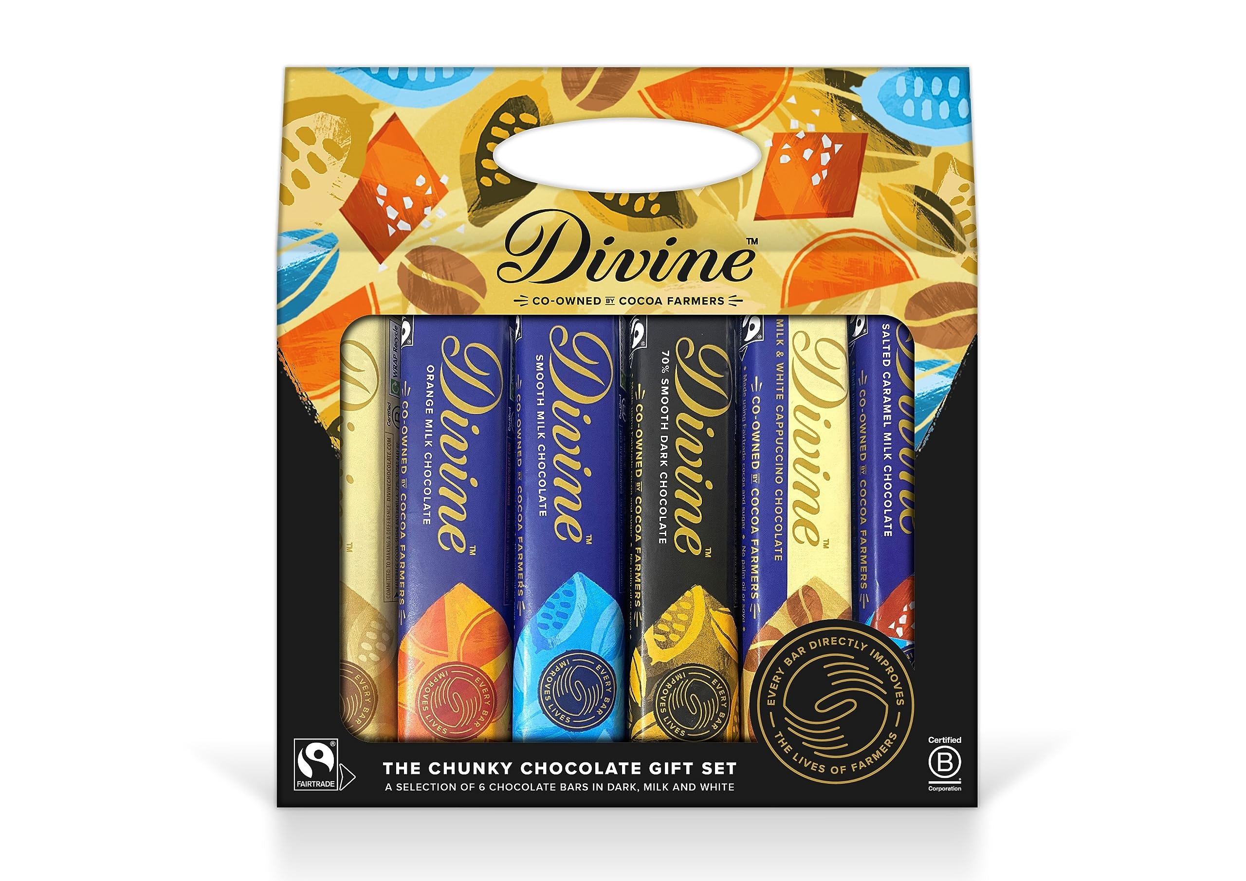Divine - Chunky Chocolate Gift Pack (6 x 35g Bars) 2