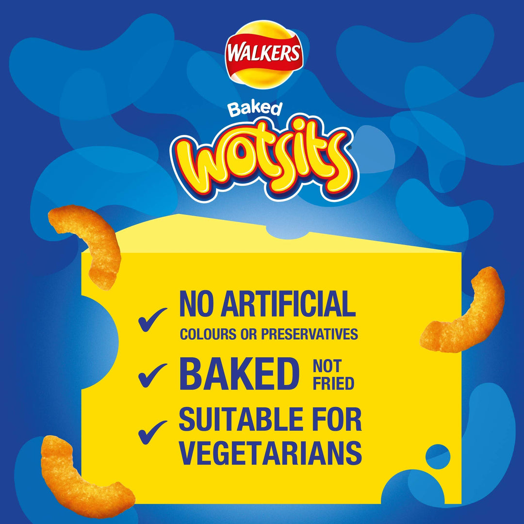 Walkers Wotsits Really Cheesy Snacks, 22.5g (Case of 32)