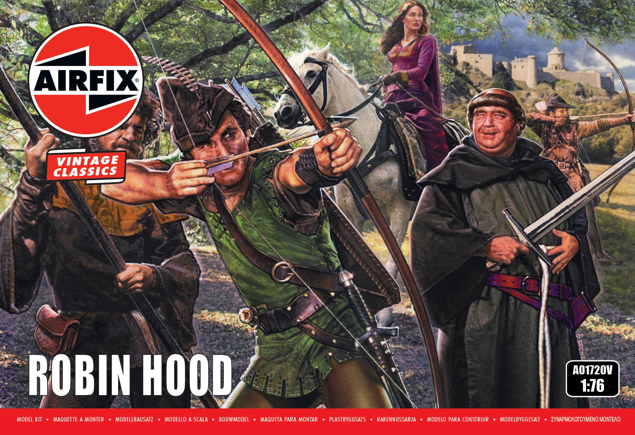 Airfix Robin Hood Classic Vintage Model Building Figures - 1:76 Scale, Skill Level 1, Ages 8+ 1