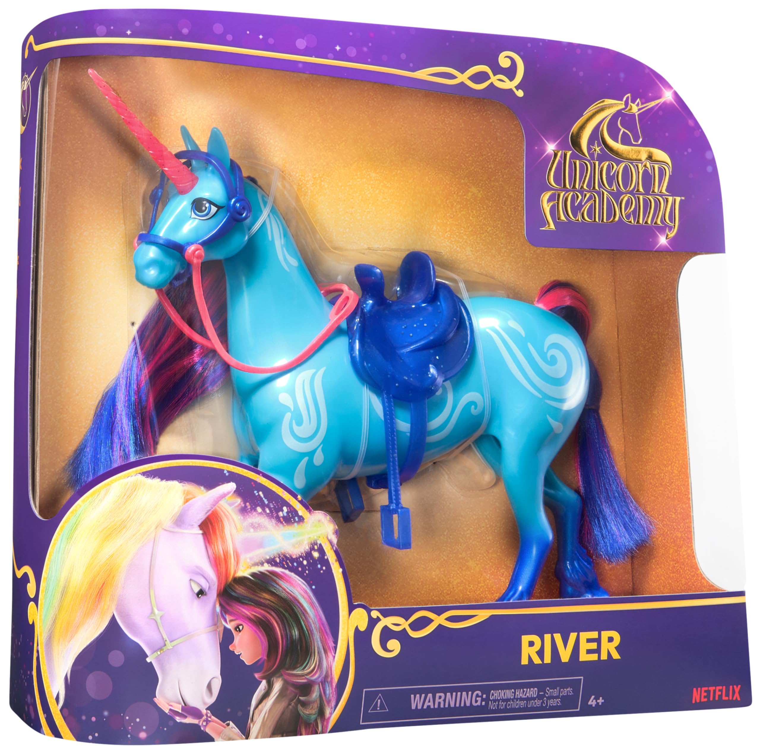 Unicorn Academy River Unicorn with Head Movement, 27.9cm, Compatible with Isabel Fashion Doll | Ages 4+ 9