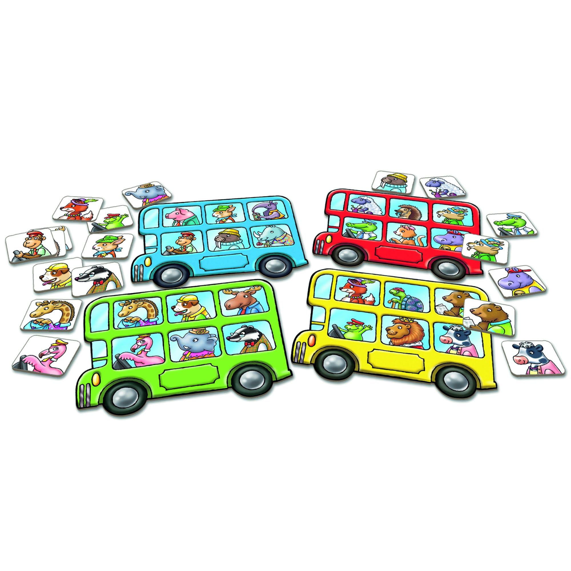 Orchard Toys Little Bus Lotto Mini Game, Compact Travel Board Game for Kids Ages 3-6 2