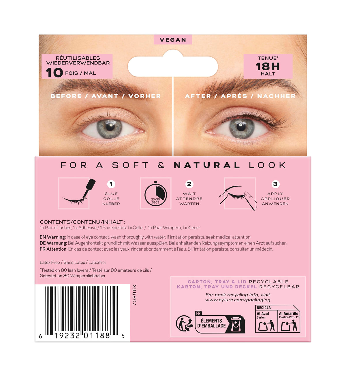 Eylure Half Lash No. 09 - Natural Volume | Synthetic Fiber | Cruelty Free 4