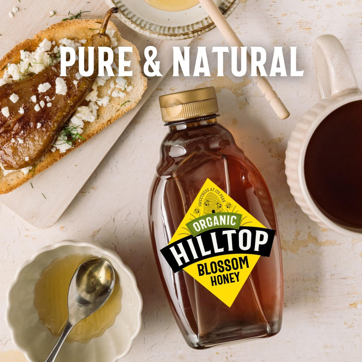 Hilltop Honey - Organic Blossom Honey - Squeezy Bottle - 720g