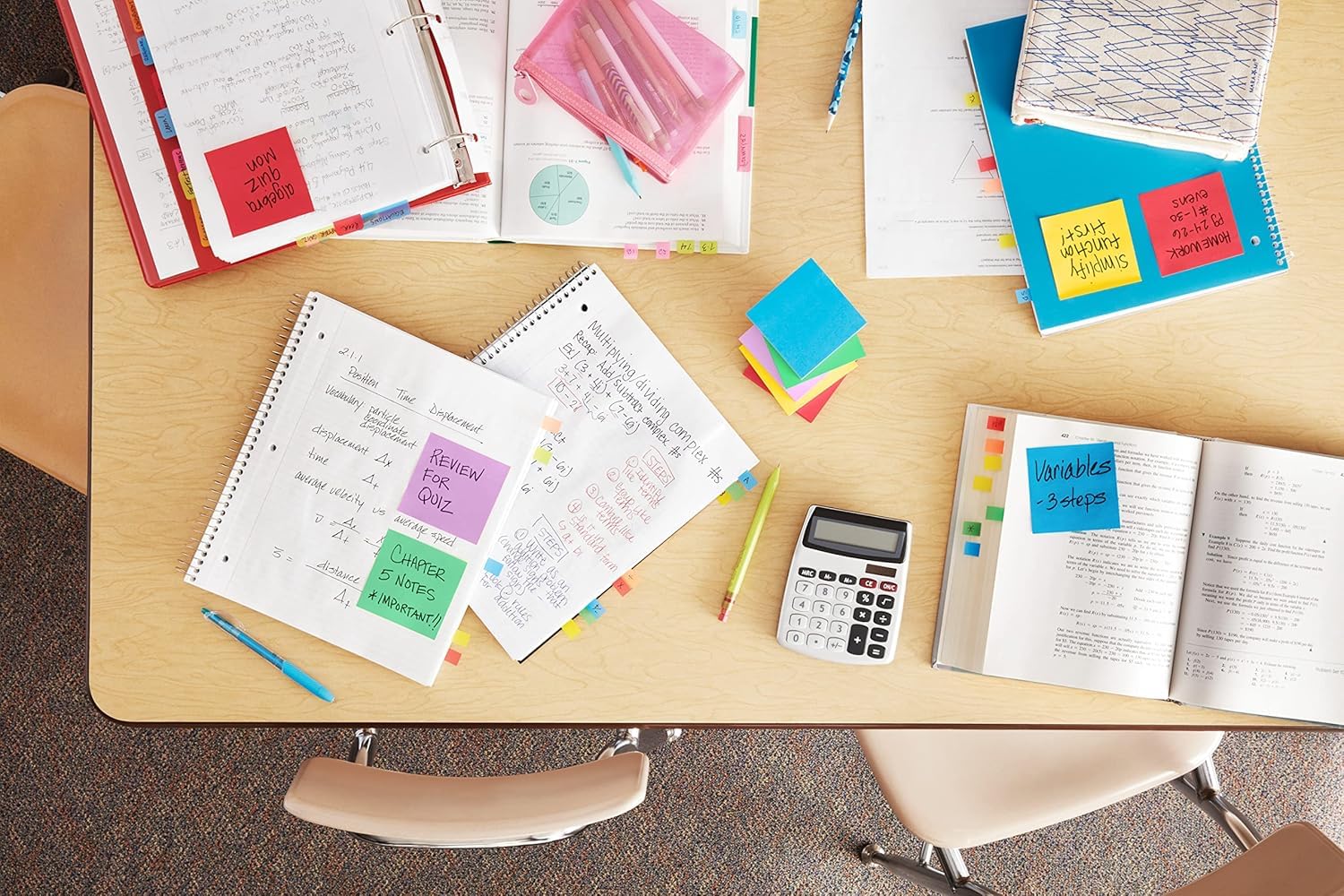 Post-it 6812P Self-Stick Notes - 51 x 38 mm | Neon Colour | Extra Eye-Catching 8