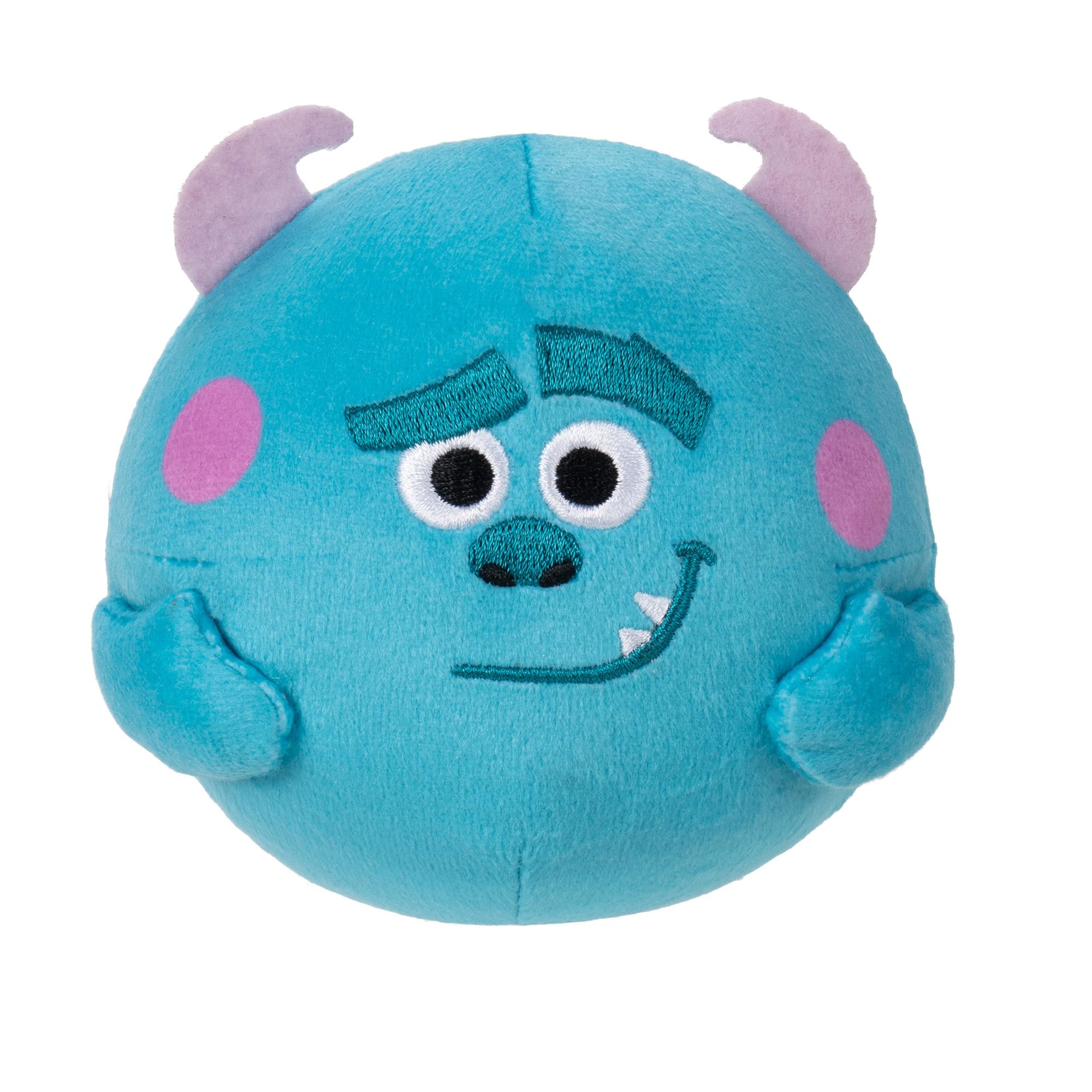 Disney Pixar Mike and Sulley Squeaky Plush Dog Toy 2-Pack - 3.5 Inches | Polyester