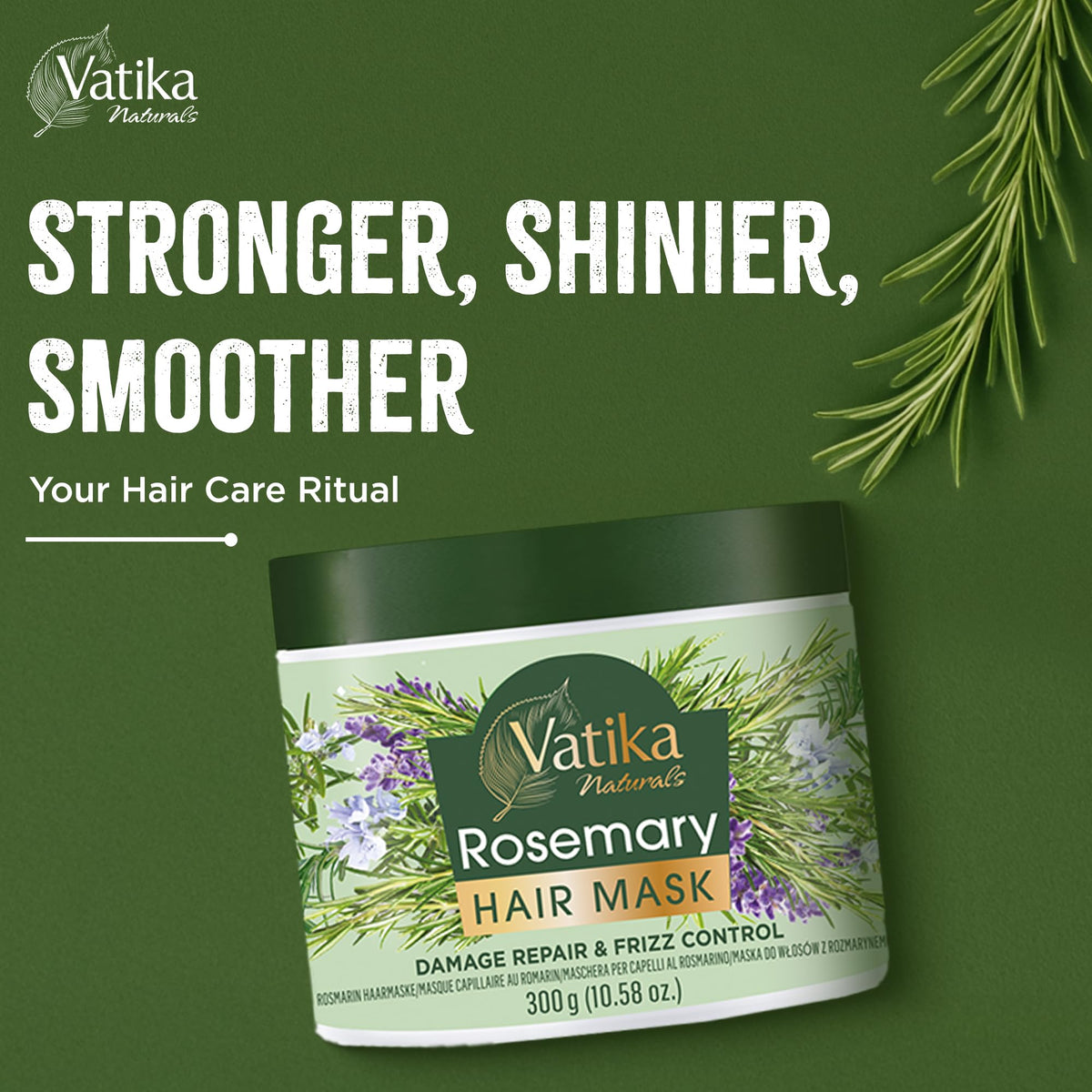 Vatika Naturals Natural Rosemary Hair Mask - Anti-Dandruff, 300 ml
