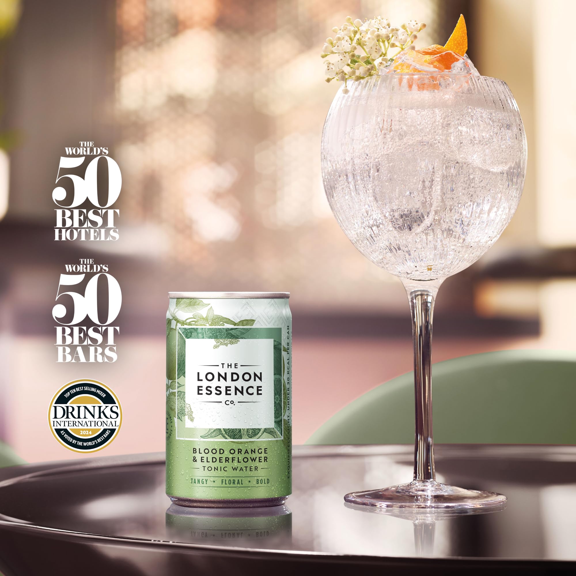 The London Essence Co. Blood Orange & Elderflower Tonic Water - Premium Cocktail Mixer 6