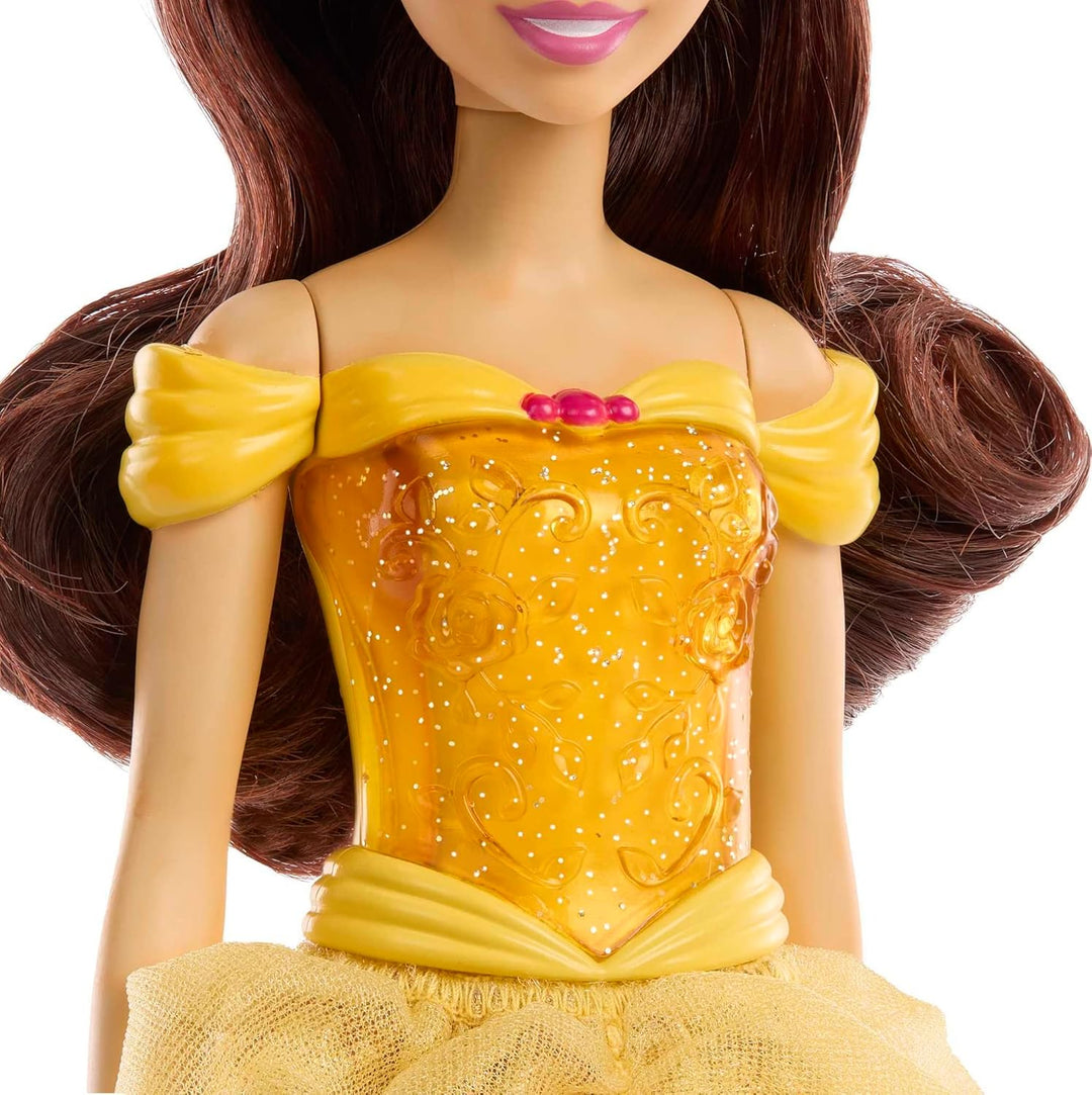Disney Princess Belle Posable Fashion Doll - Sparkling Movie-Inspired Outfit & Accessories