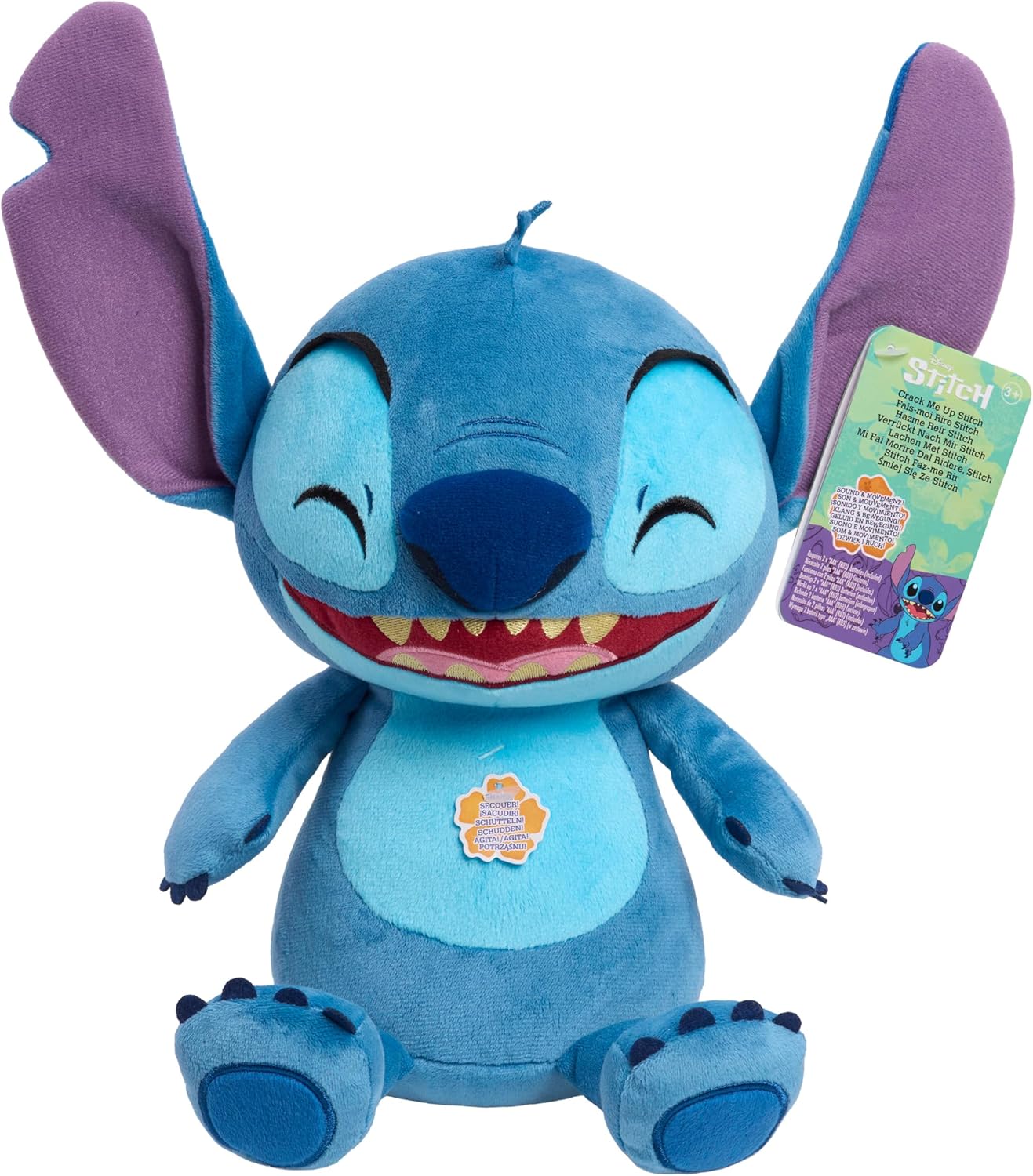 Disney Stitch Crack Me Up Interactive Plush Toy - 11 Inch Laughing & Wiggling Stitch 1