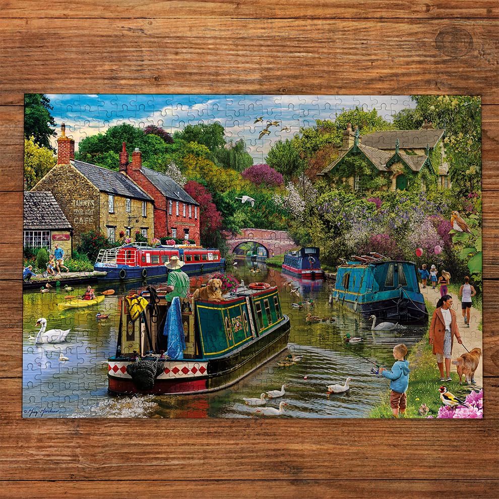 Gibsons River Retreat 500 Piece Jigsaw Puzzle | Artwork by Greg Giordano | 48 x 34 cm