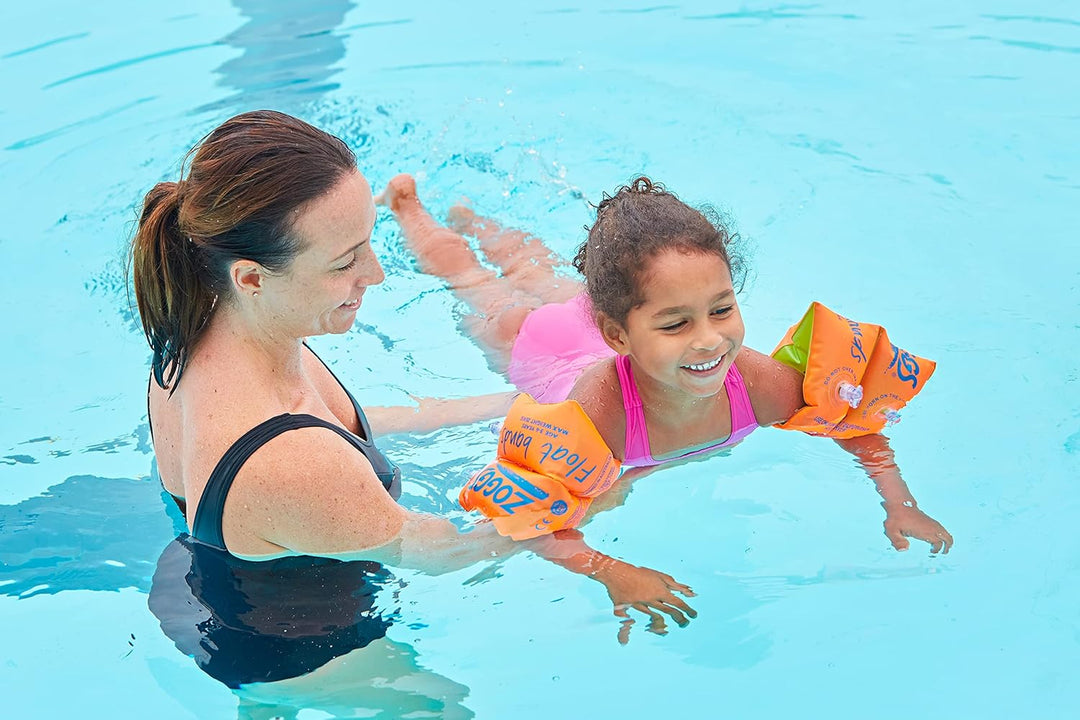 Zoggs Swimming Armbands for Kids - Orange Float Bands for Ages 0-12 Months