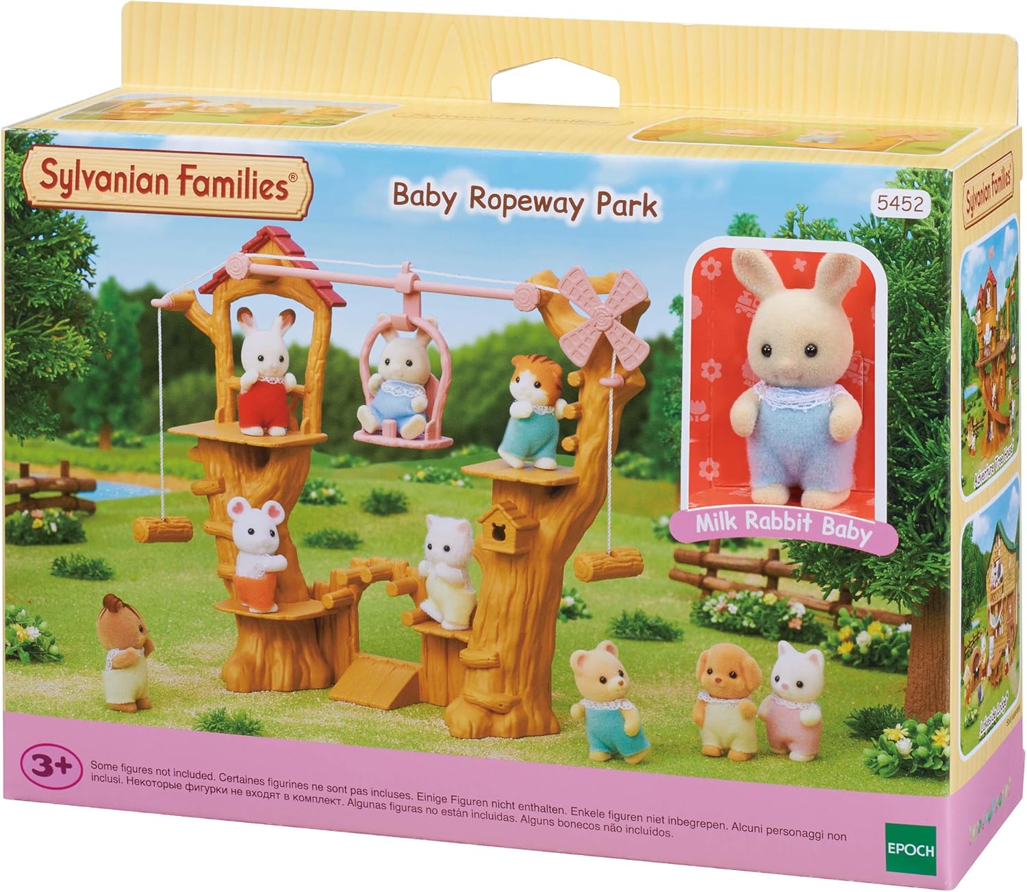 Sylvanian Families Baby Ropeway Park Playset - Ropeway Adventure with Milk Rabbit Baby 1