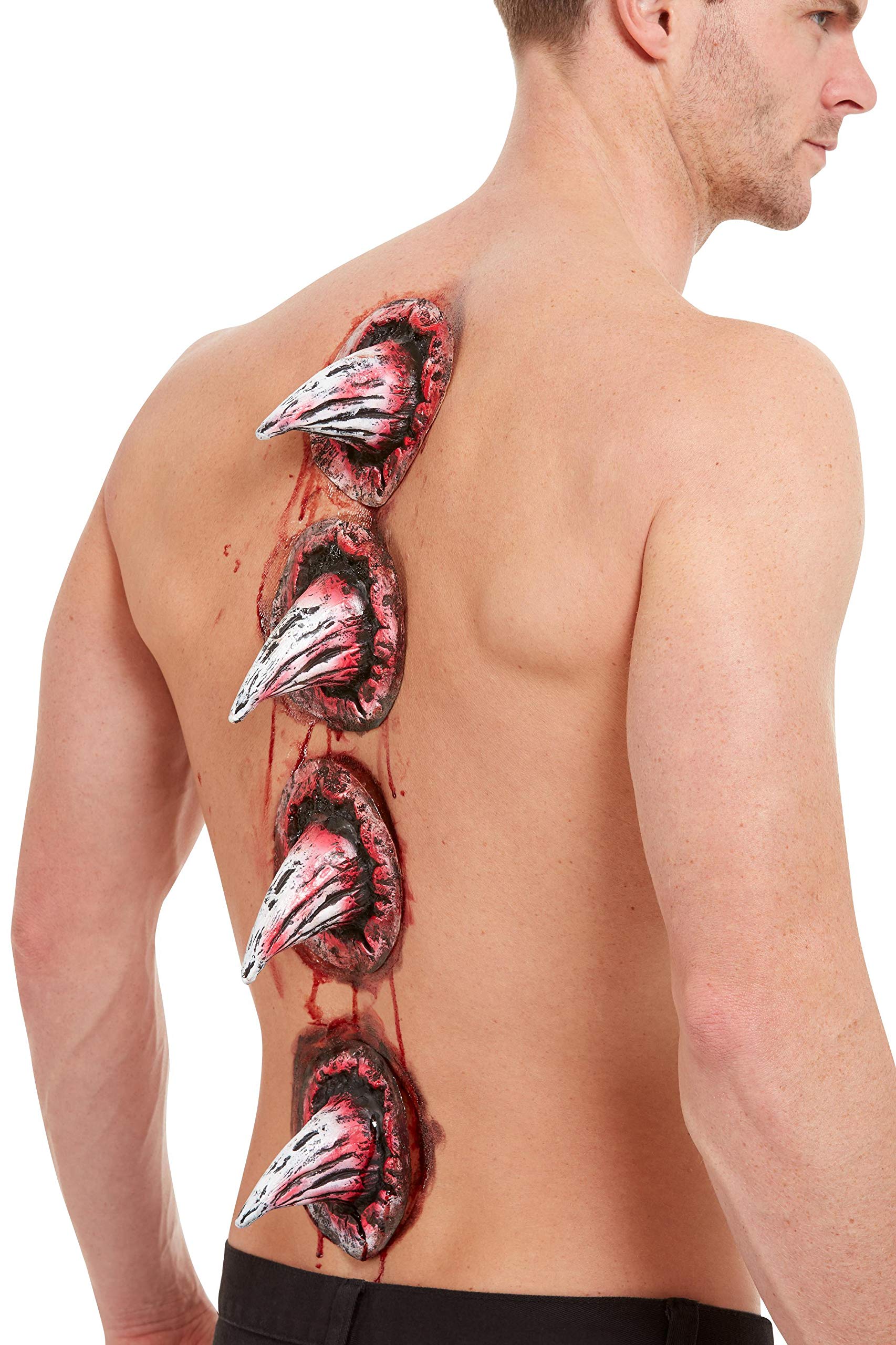 Smiffys Latex Spike Wounds - Red with Adhesive, 4pcs