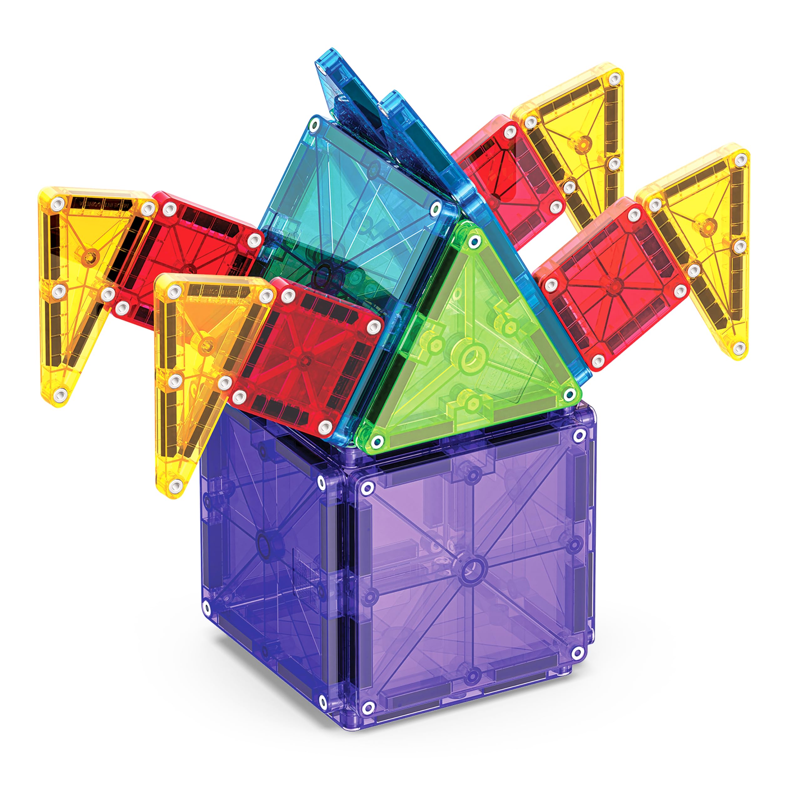 Magna-Tiles MicroMAGS 46-Piece Combi Set - Magnetic Building Toy | Ages 3+ | Multi-coloured 4